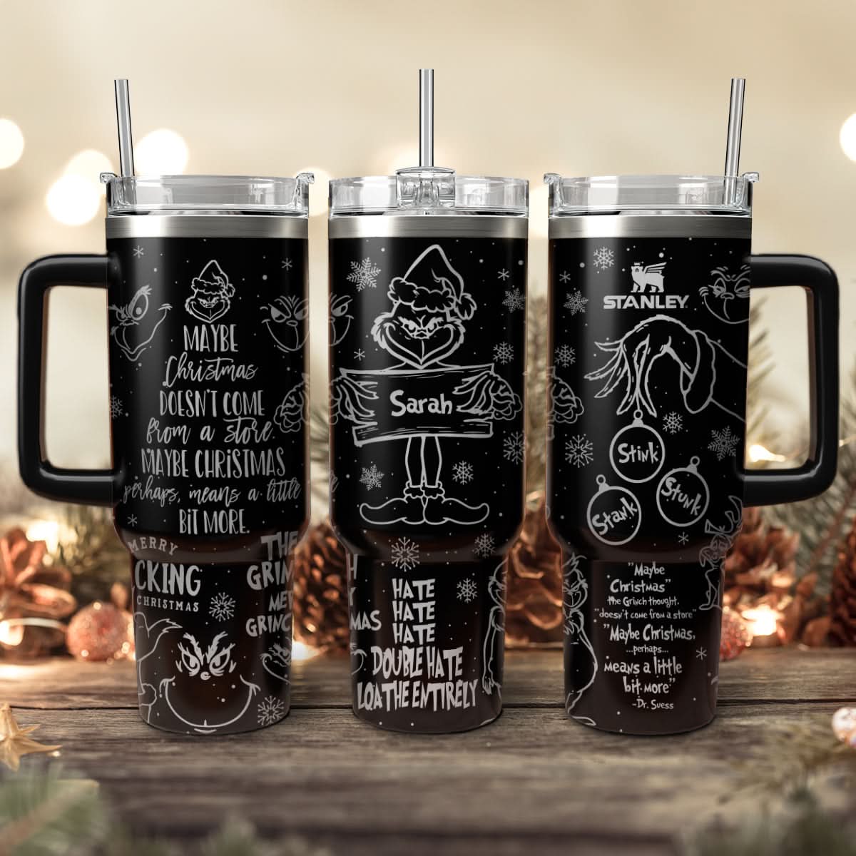 The Grinch Movies Christmas Custom Stanley Cup 40 oz 30 oz Tumbler With HandleTVC2301442