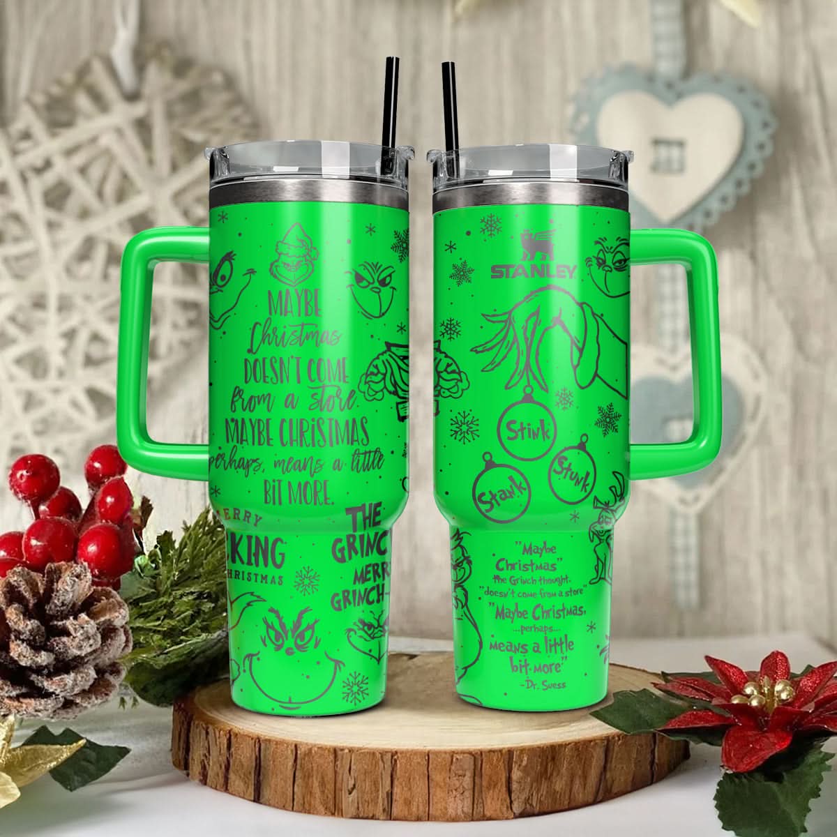 The Grinch Movies Christmas Custom Stanley Cup 40 oz 30 oz Tumbler With HandleTVC2301442