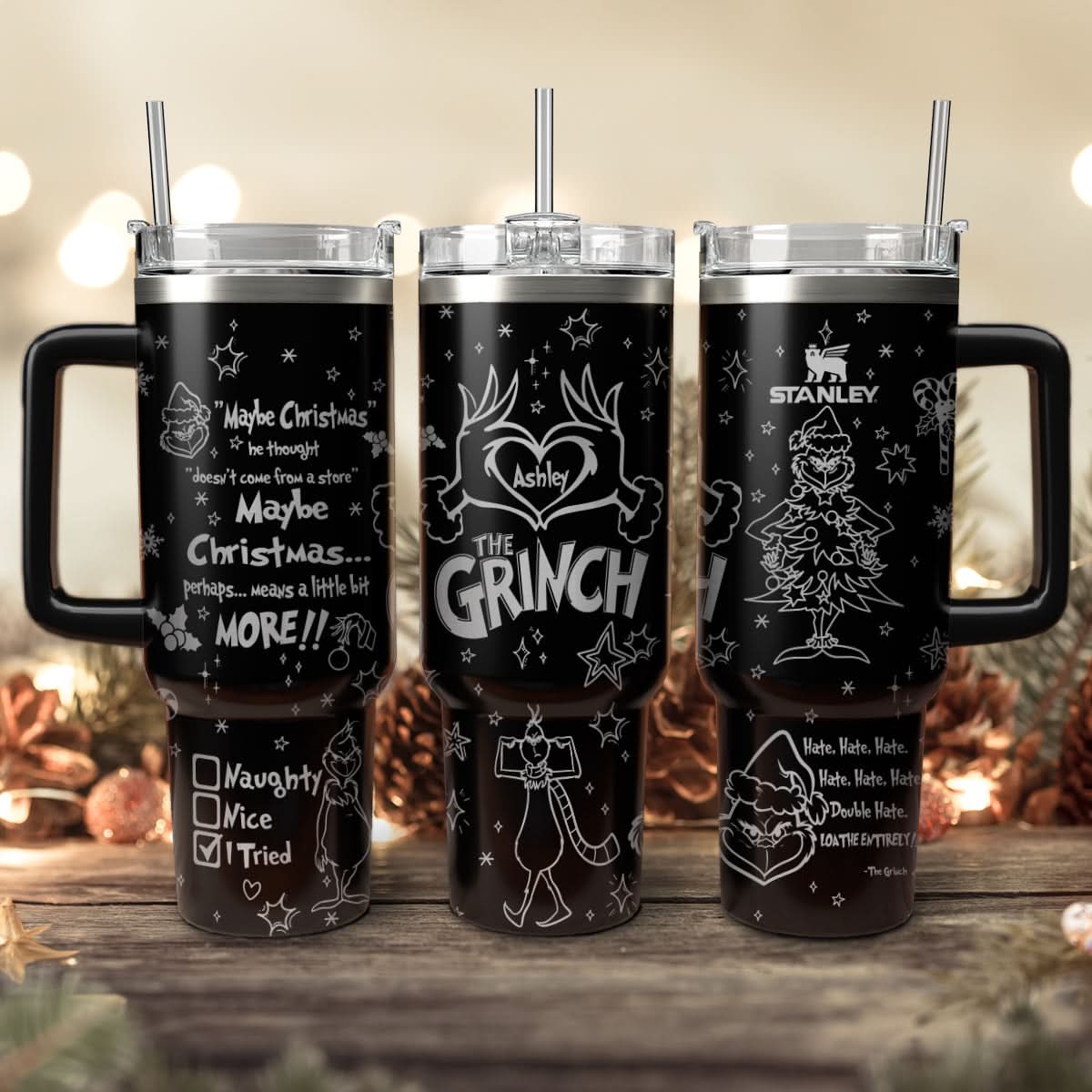 The Grinch Movies Christmas Custom Stanley Cup 40 oz 30 oz Tumbler With HandleTVC2301443