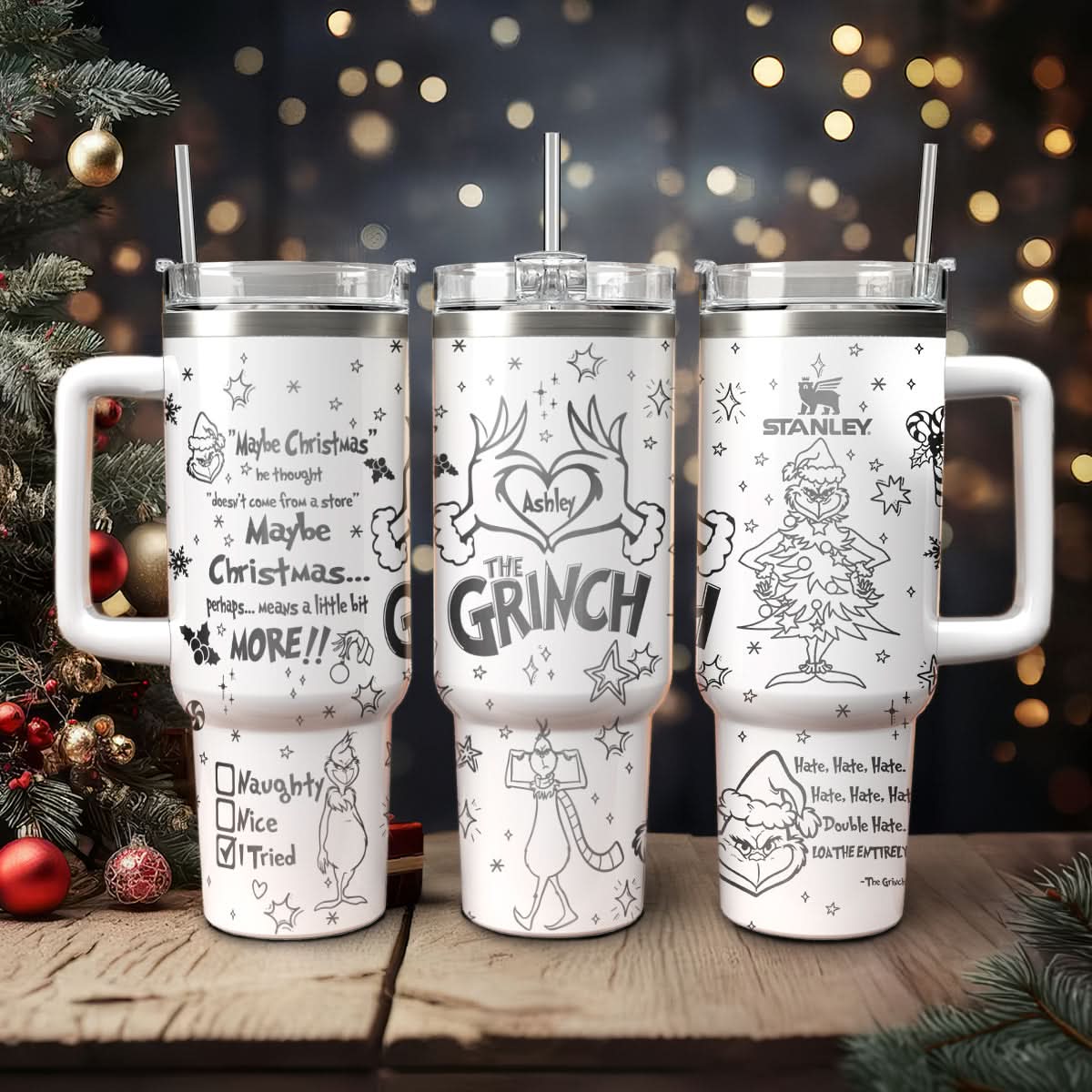 The Grinch Movies Christmas Custom Stanley Cup 40 oz 30 oz Tumbler With HandleTVC2301443