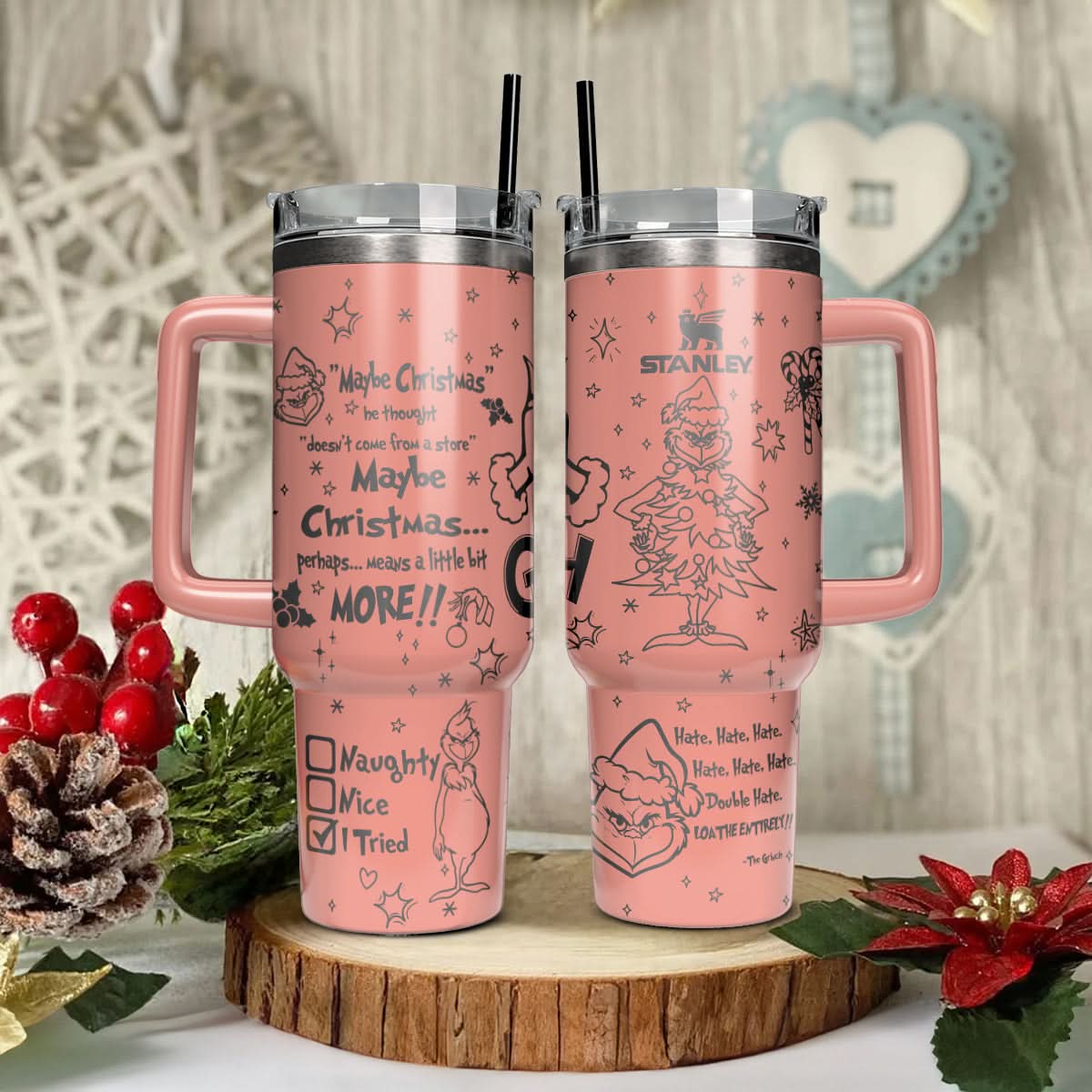 The Grinch Movies Christmas Custom Stanley Cup 40 oz 30 oz Tumbler With HandleTVC2301443