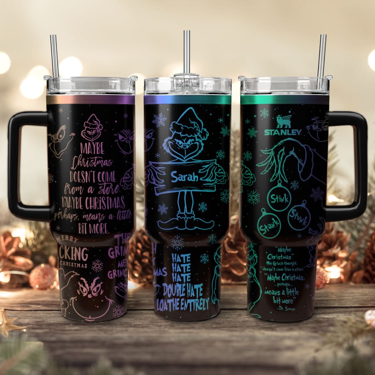 The Grinch Movies Christmas Custom Stanley Cup 40 oz 30 oz Tumbler With HandleTVC2301443