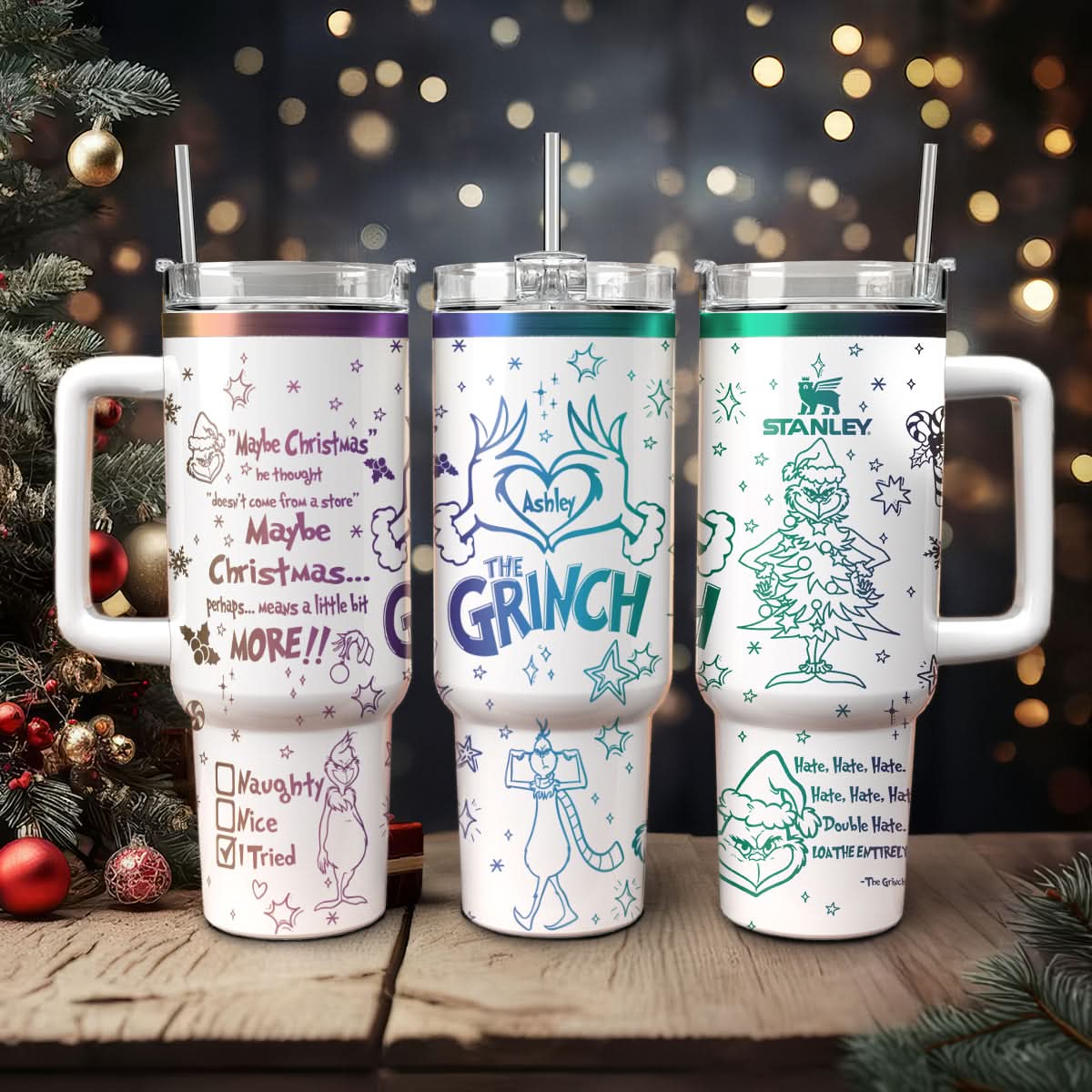 The Grinch Movies Christmas Custom Stanley Cup 40 oz 30 oz Tumbler With HandleTVC2301443