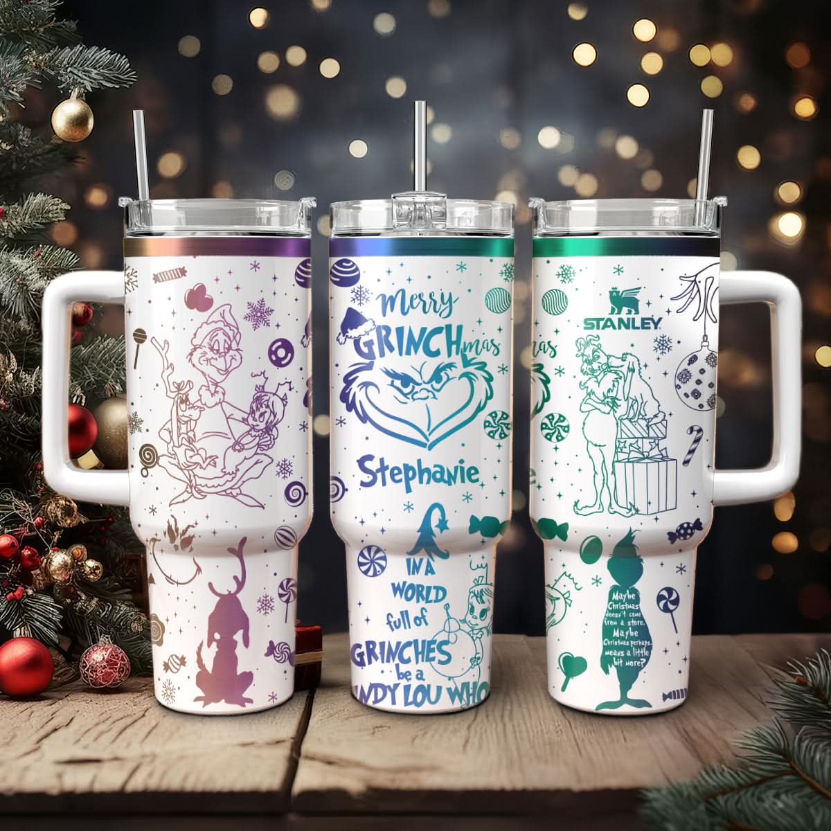 The Grinch Movies Christmas Custom Stanley Cup 40 oz 30 oz Tumbler With HandleTVC2301445