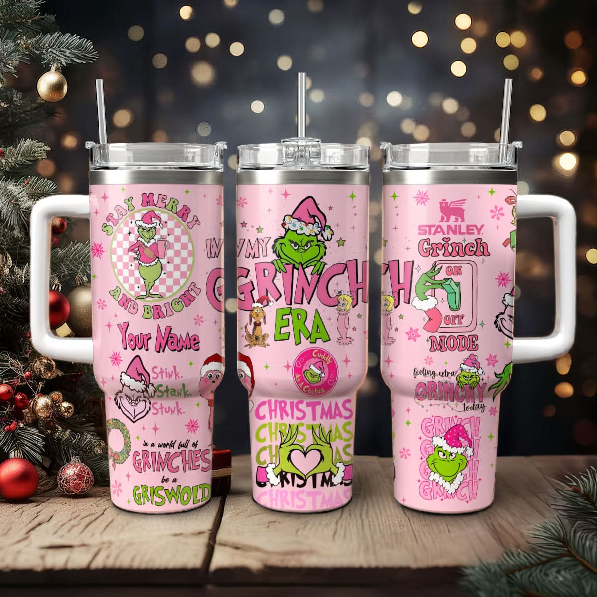 The Grinch Movies Christmas Custom Stanley Cup 40 oz 30 oz Tumbler With HandleTVC2301447