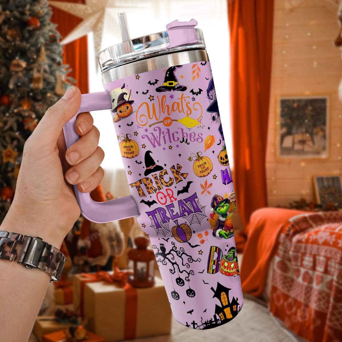 The Grinch Movies Christmas With Halloween Custom Stanley Cup 40 oz 30 oz Tumbler With HandleTVC2301439