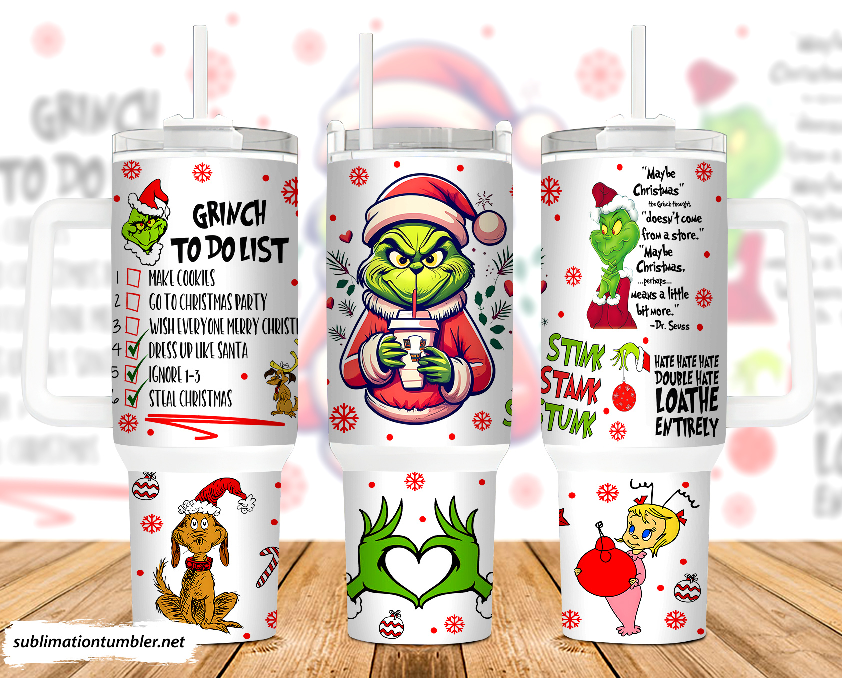 The Grinch Movies Custom Stanley Cup 40 oz 30 oz Tumbler With HandleTVC2301900