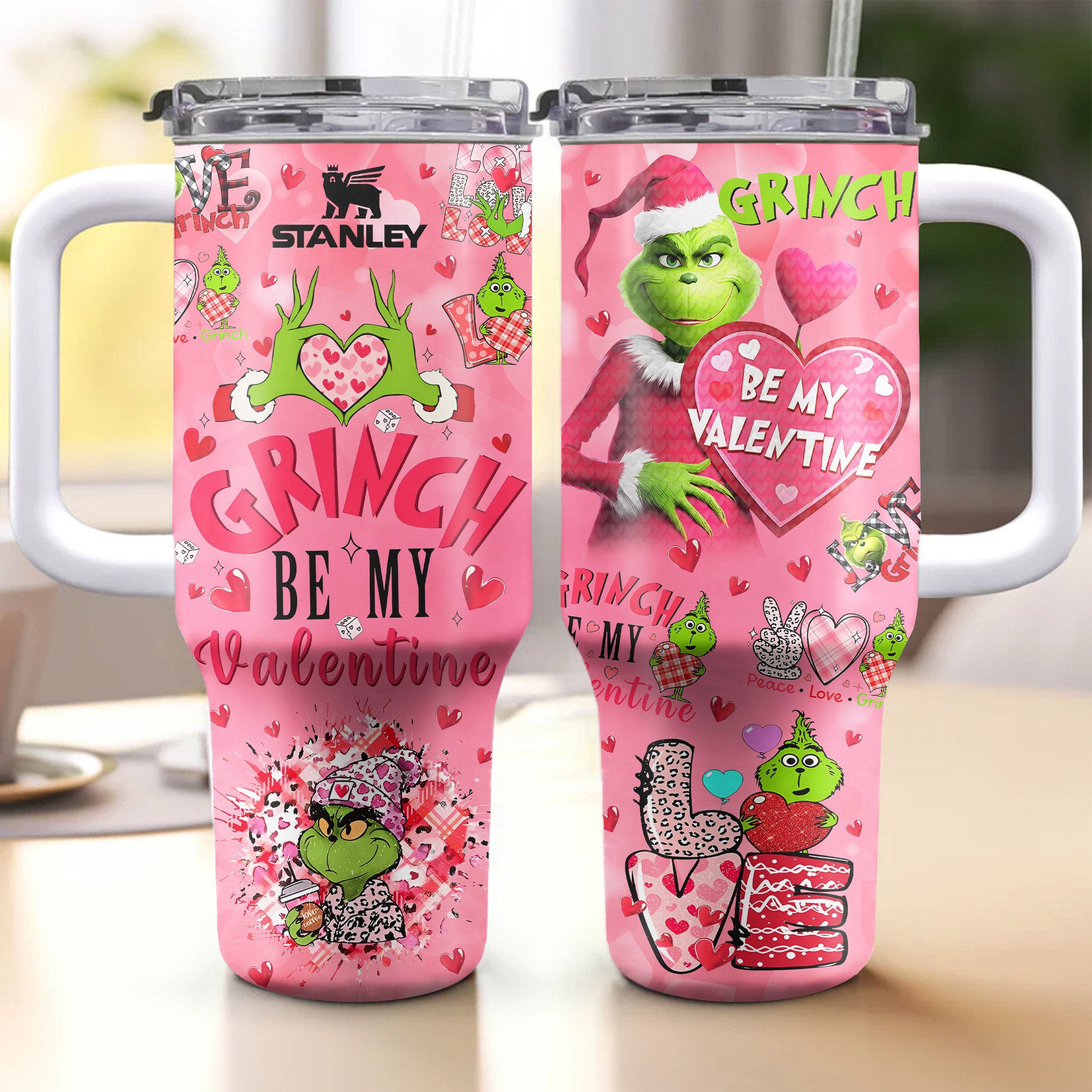 The Grinch Movies Valentine Custom Stanley Cup 40 oz 30 oz Tumbler With HandleTVC2301329