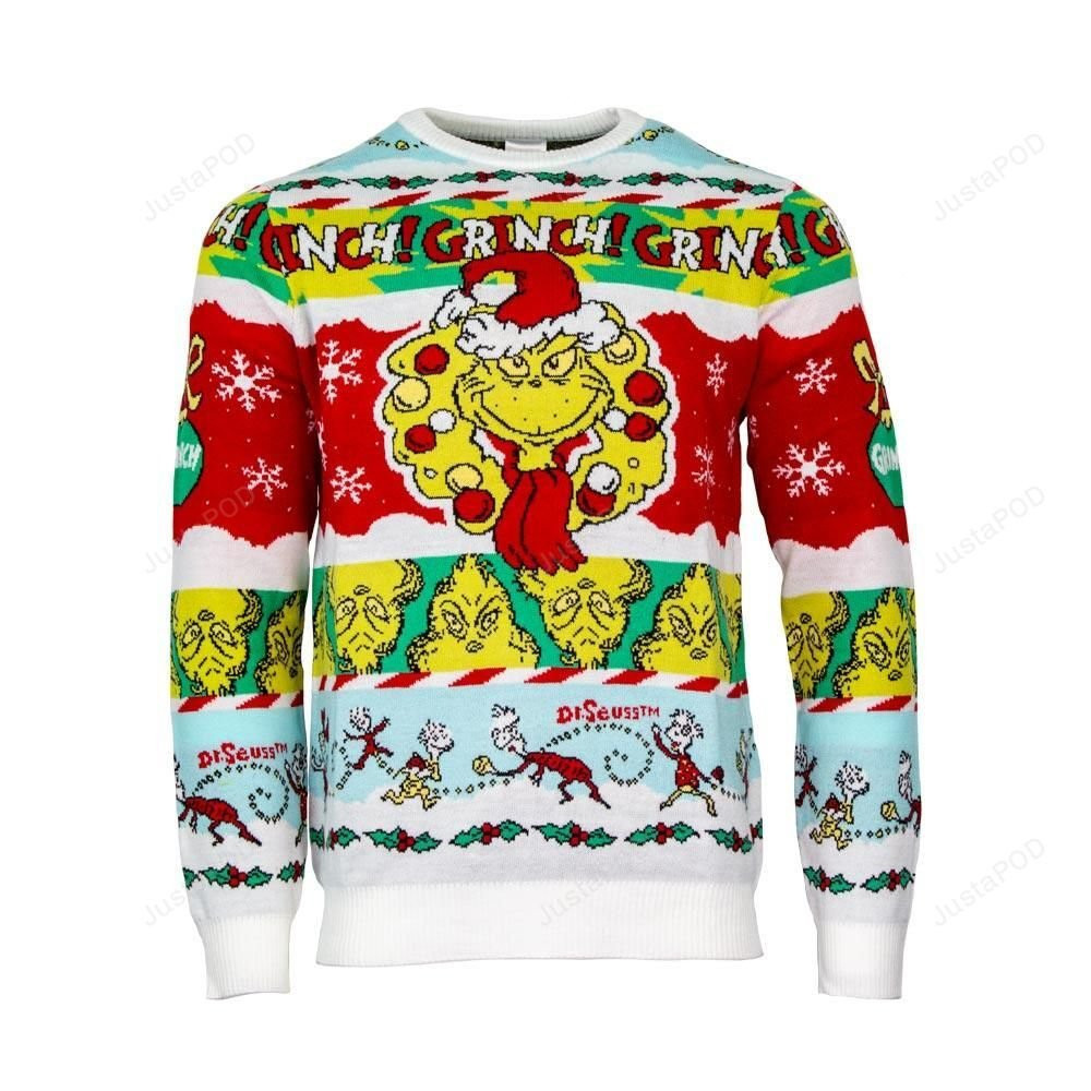 The Grinch Ugly Christmas Sweater Adult 3D Funny Matching for family