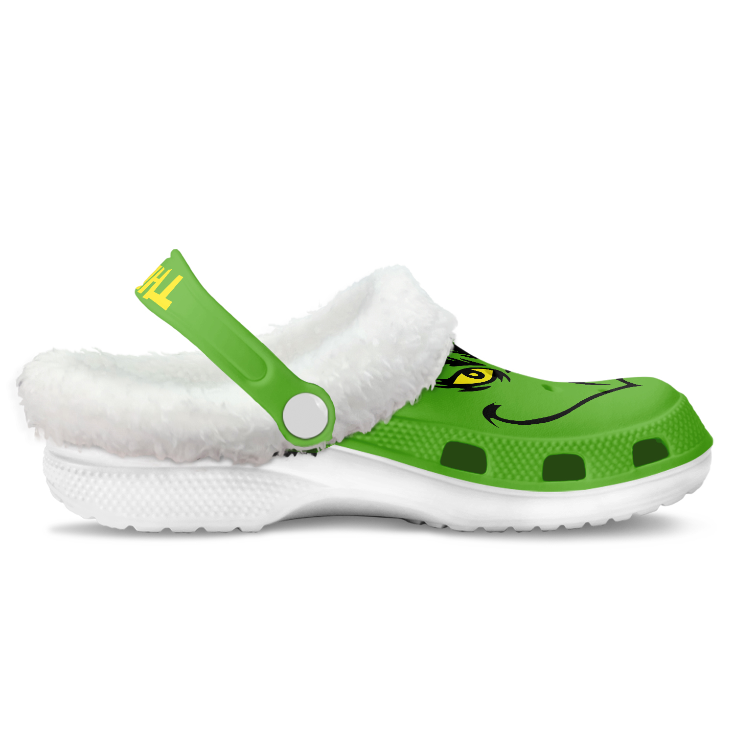 The Grinch x Christmas Crocs Crocband Fleece Lined Clogs Shoes Comfortable For Men Women and Kids In Winter - Image 4
