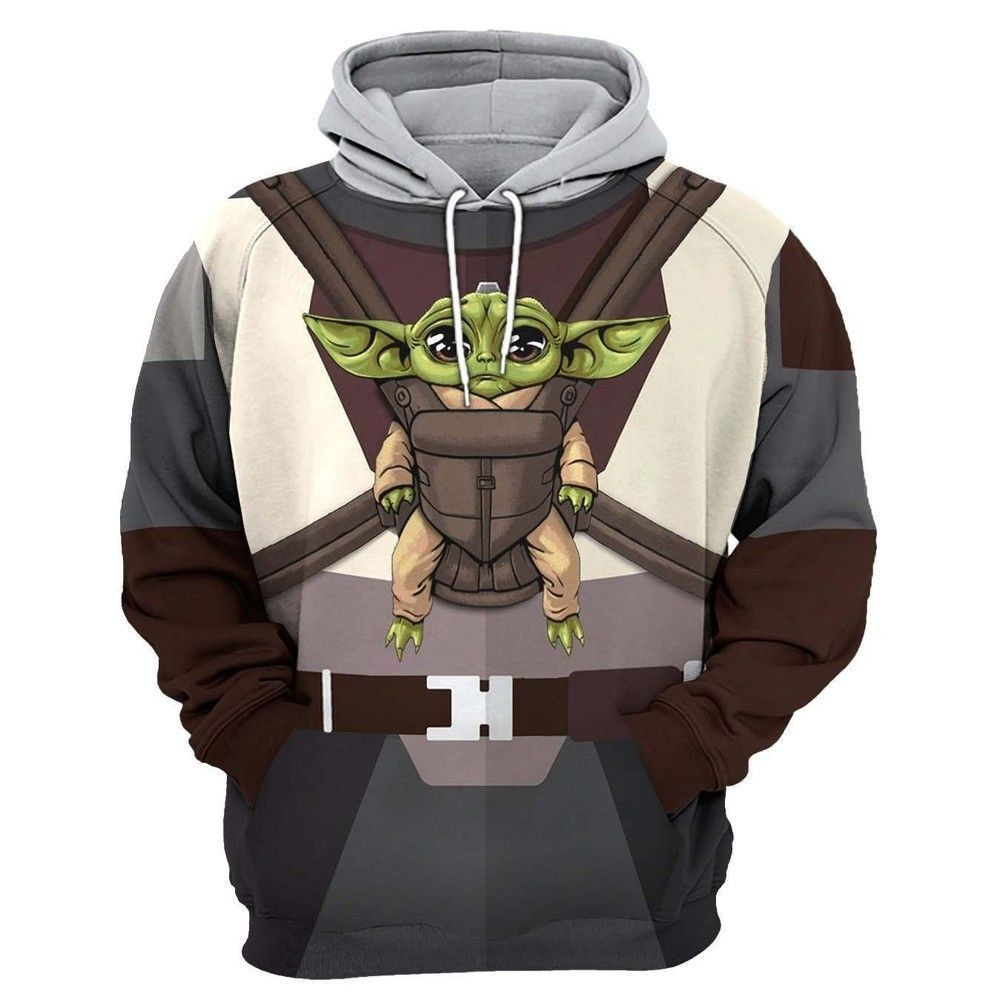 The Hangover Baby Yoda Mandalorian 3D All Over Print Hoodie, Zip Hoodie