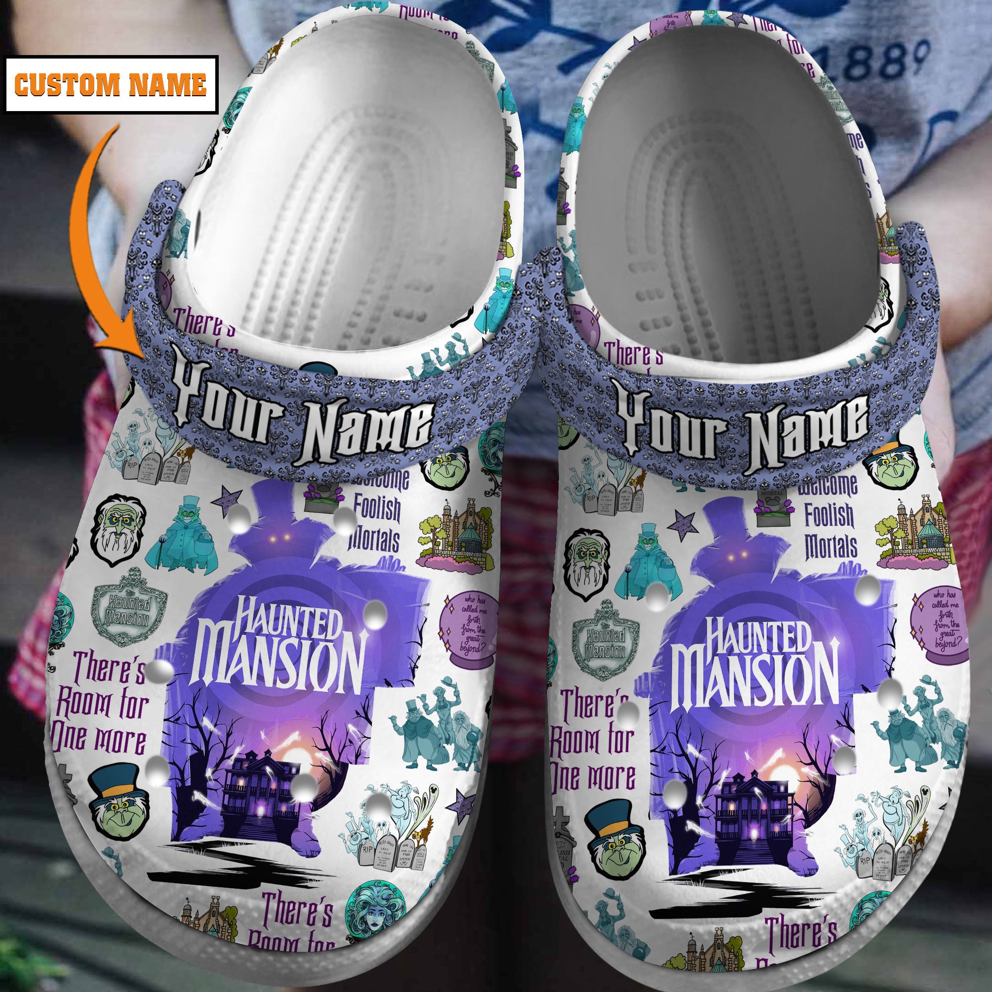 The Haunted Mansion Movie Crocs Crocband Clogs Shoes Comfortable For Men Women and Kids