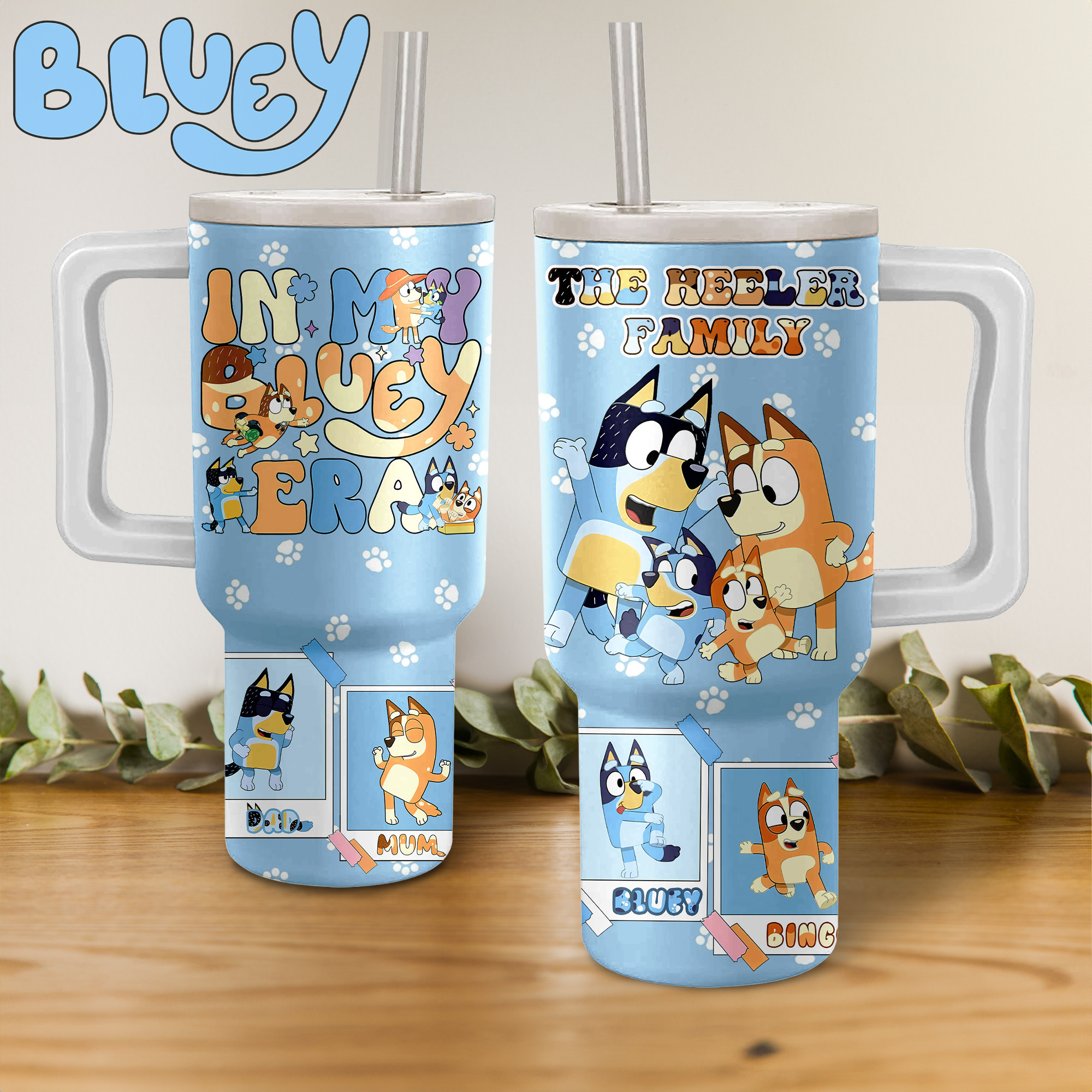 The Heeler Family Bluey Cartoon Custom Stanley Cup 40 oz 30 oz Tumbler With HandleTVC2301152