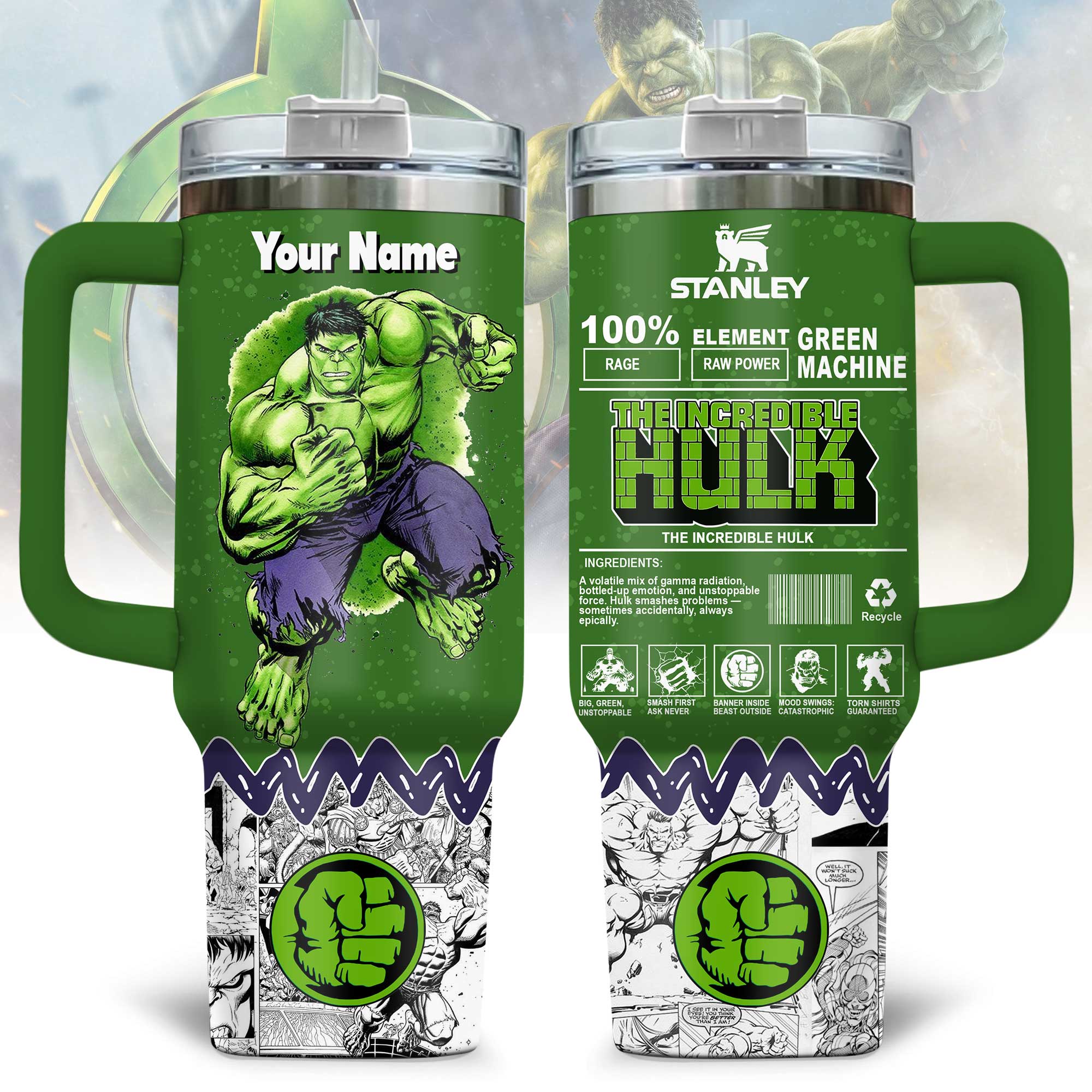 The Incredible Hulk Movies Custom Stanley Cup 40 oz 30 oz Tumbler With HandleTVC2301171