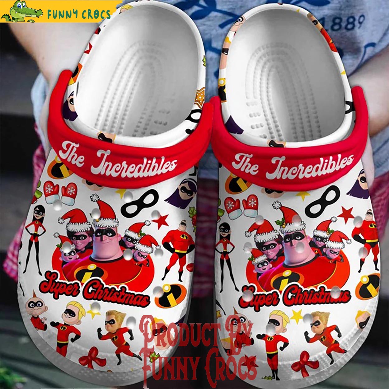 The Incredibles Movie Christmas Crocs Crocband Clogs Shoes Comfortable For Men Women and Kids