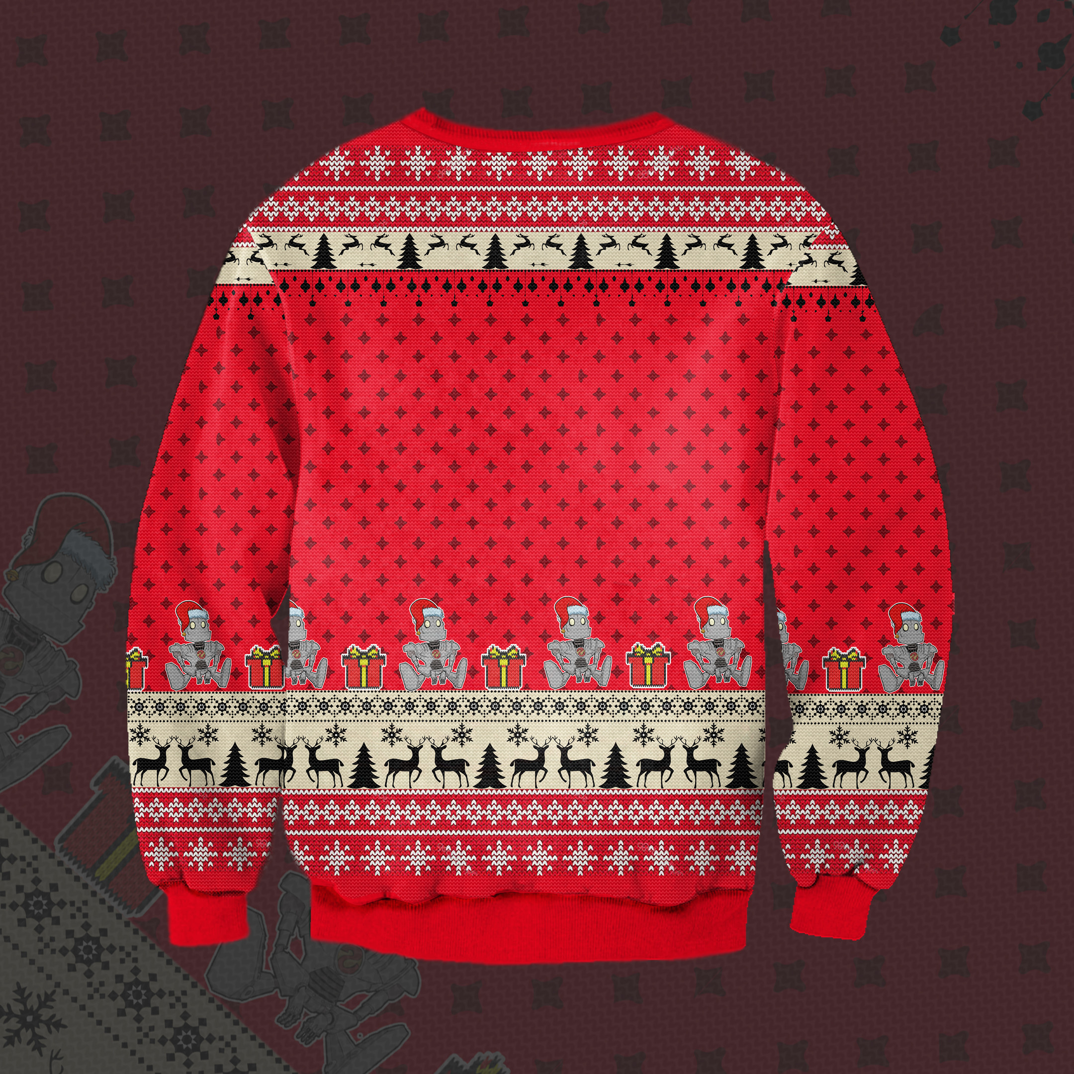 The Iron Giant Ugly Christmas Sweater Adult 3D Funny Matching for family - Image 2