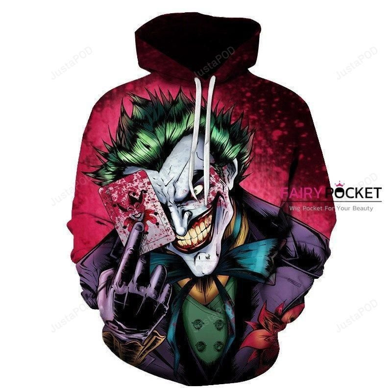 The Joker 3D All Over Print Hoodie, Zip Hoodie