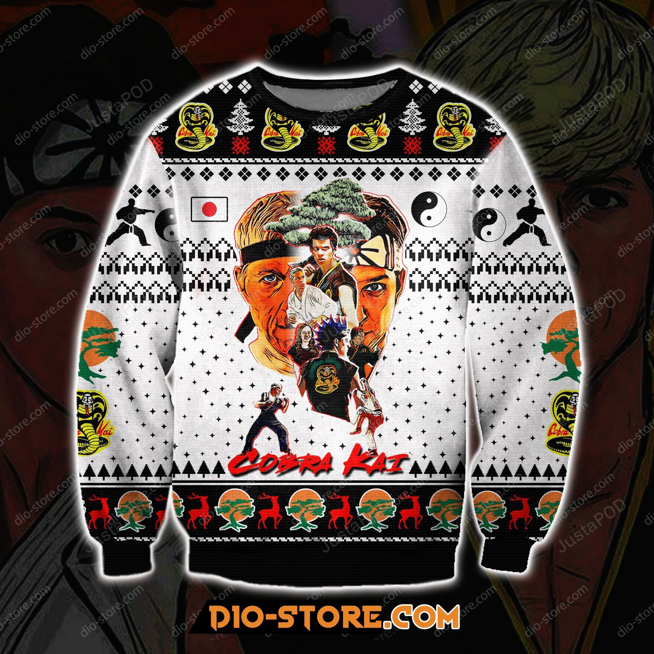 The Karate Kid Cobra Kai Ugly Christmas Sweater Adult 3D Funny Matching for family