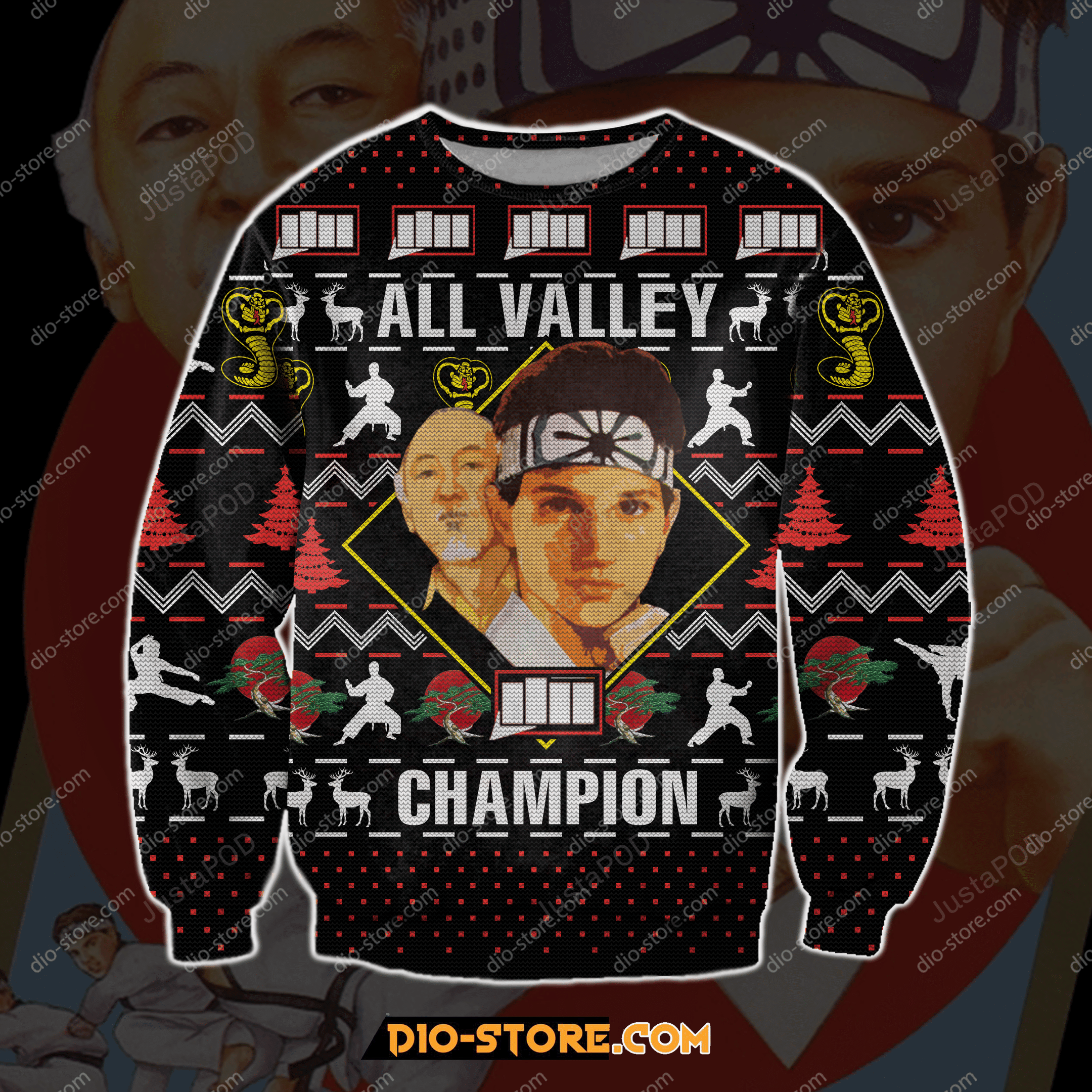 The Karate Kid Ugly Christmas Sweater Adult 3D Funny Matching for family