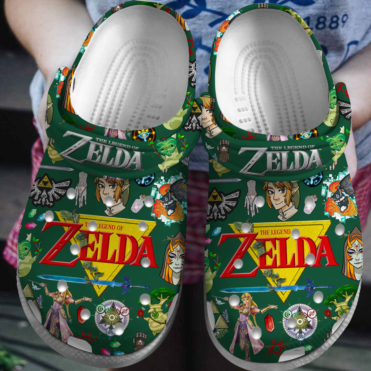 The Legend Of Zelda Game Crocs Crocband Clogs Shoes Comfortable For Men Women and Kids