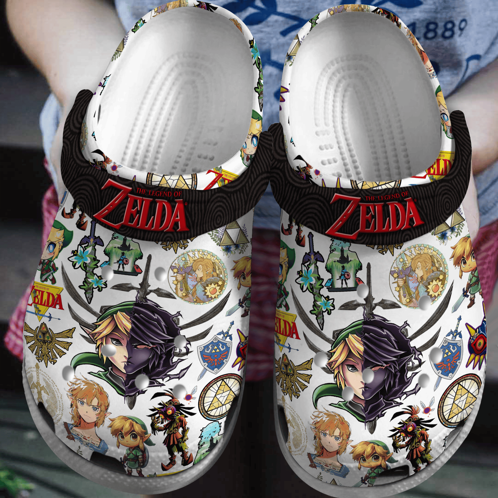 The Legend Of Zelda Game Crocs Crocband Clogs Shoes Comfortable For Men Women and Kids