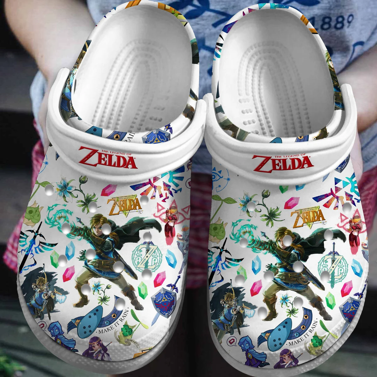 The Legend of Zelda Game Crocs Crocband Clogs Shoes Comfortable For Men Women and Kids