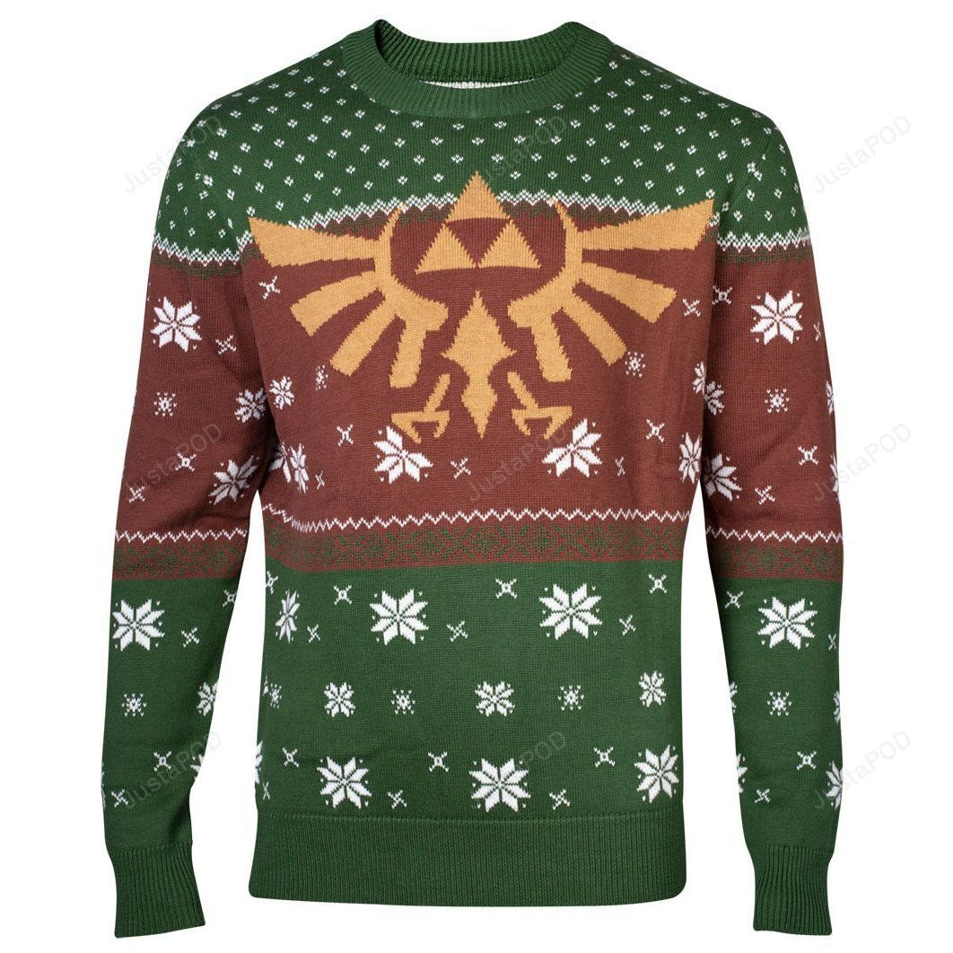 The Legend Of Zelda Golden Hyrule Ugly Christmas Sweater Adult 3D Funny Matching for family