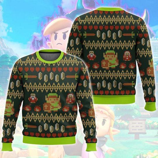 The Legend Of Zelda Link Christmas Ugly Sweater, Totk Characters Kid Adult Sweater - Image 7