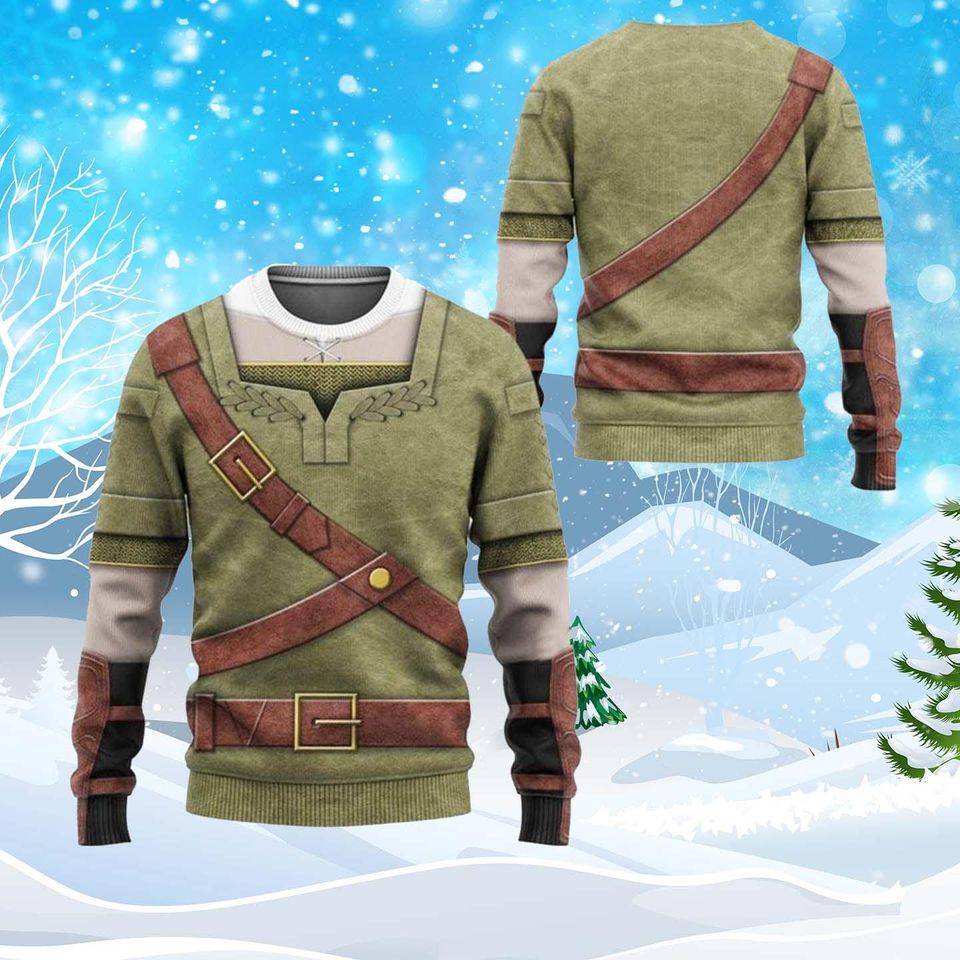 The Legend Of Zelda Link Cosplay Sweater, Legend Of Zelda Ugly Sweater