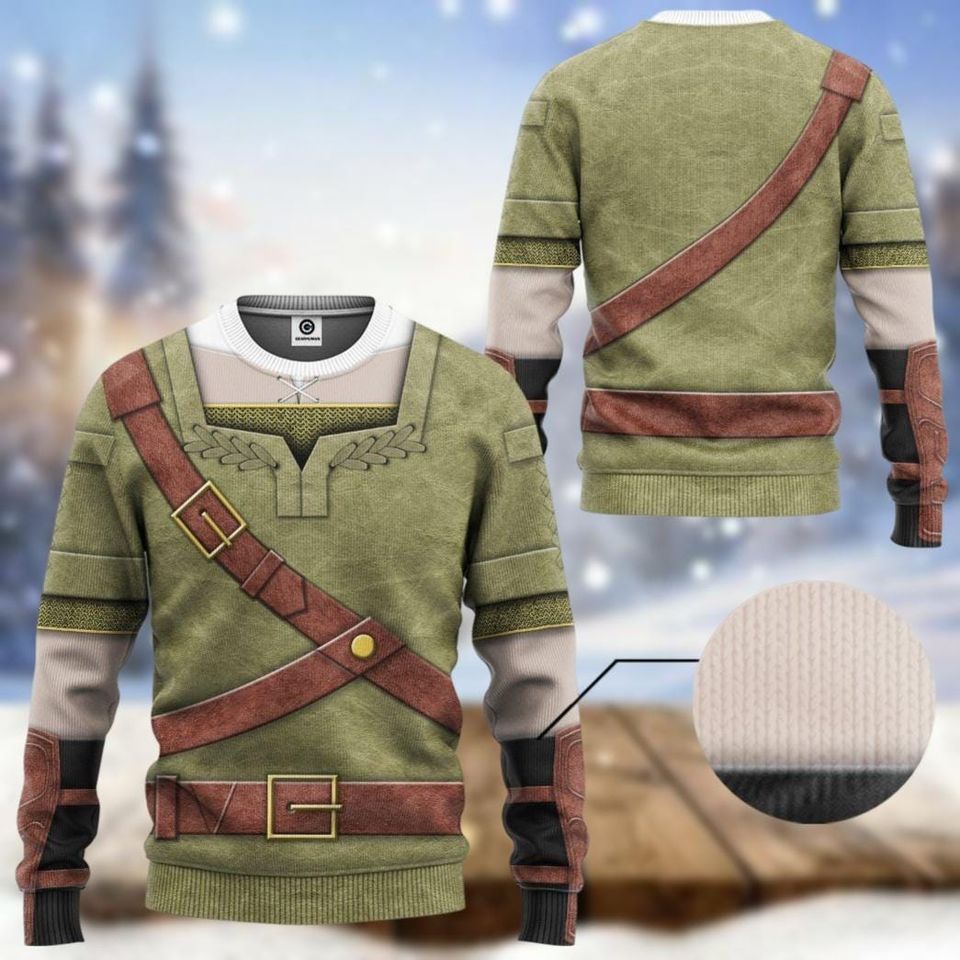 The Legend Of Zelda Link Cosplay Sweater, Legend Of Zelda Ugly Sweater