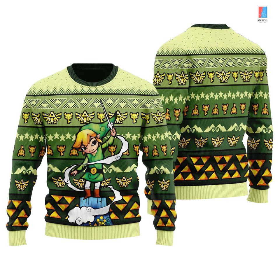 The Legend of Zelda Link Ugly Sweater, Tears Of The Kingdom Ugly Sweatshirt