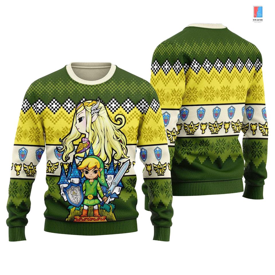 The Legend of Zelda Link Ugly Sweater, Zelda The Wind Waker Sweater