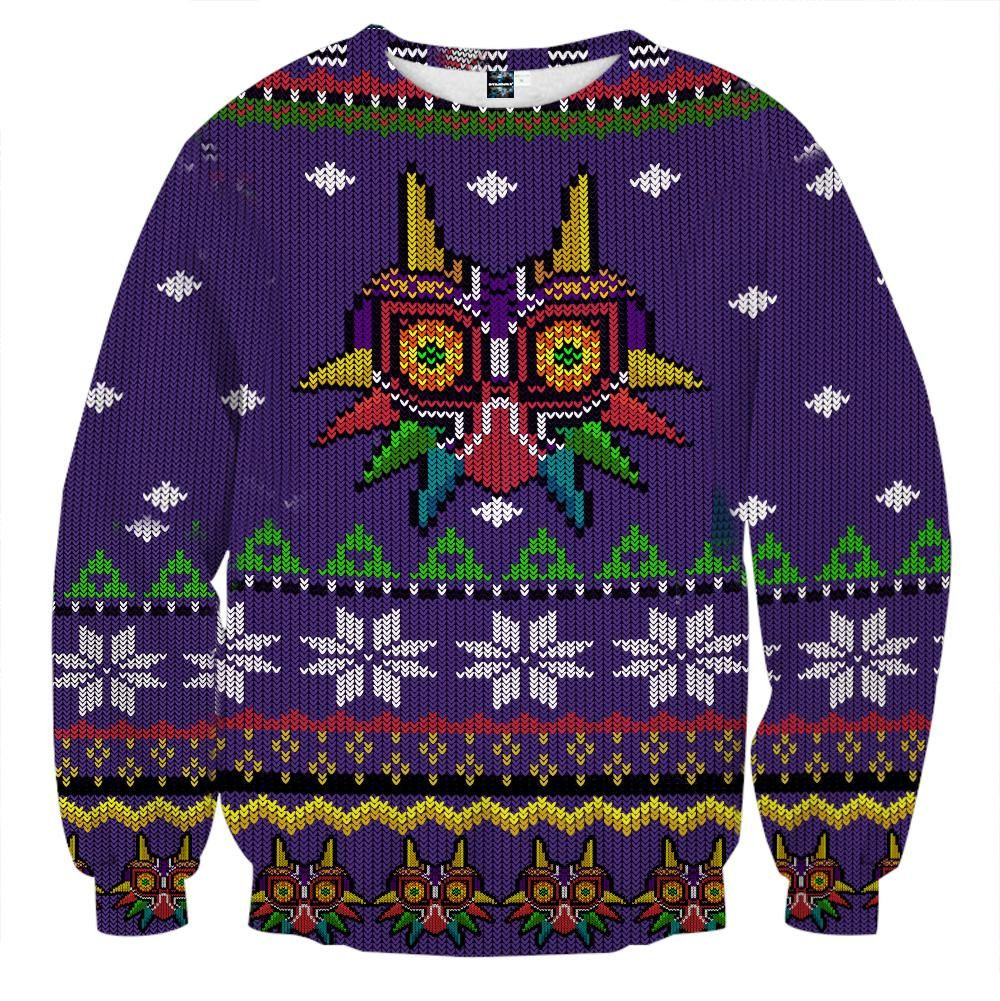 The Legend Of Zelda Majora'S Mask For Unisex Ugly Christmas Sweater Adult 3D Funny Matching for family - Image 2
