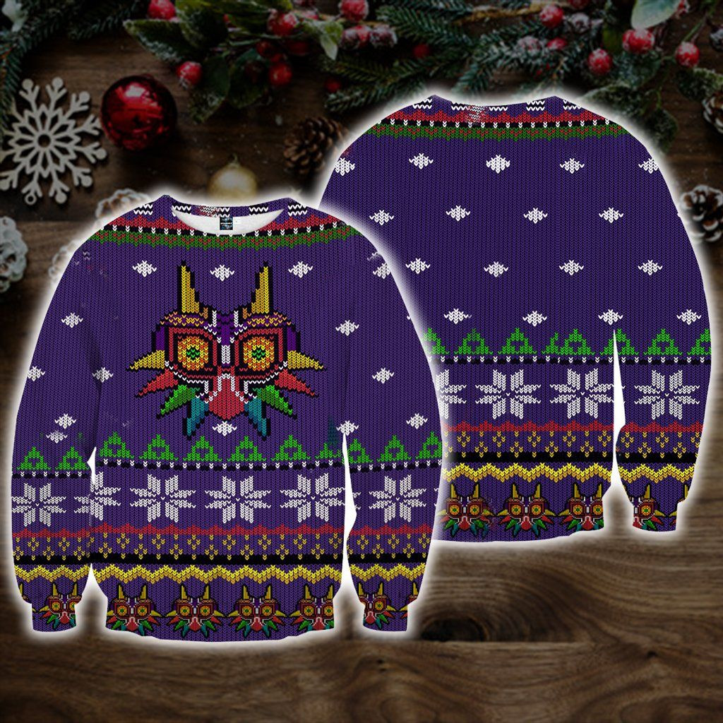 The Legend Of Zelda Majora'S Mask For Unisex Ugly Christmas Sweater Adult 3D Funny Matching for family