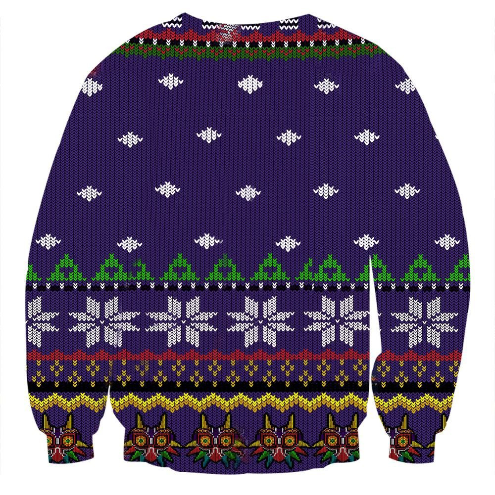 The Legend Of Zelda Majora'S Mask For Unisex Ugly Christmas Sweater Adult 3D Funny Matching for family - Image 3