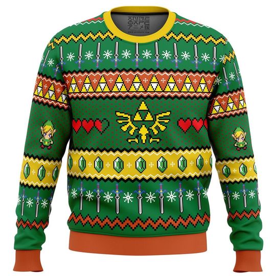 The Legend of Zelda Ugly Christmas Sweater, Christmas Gift, Unisex Sweater - Image 2