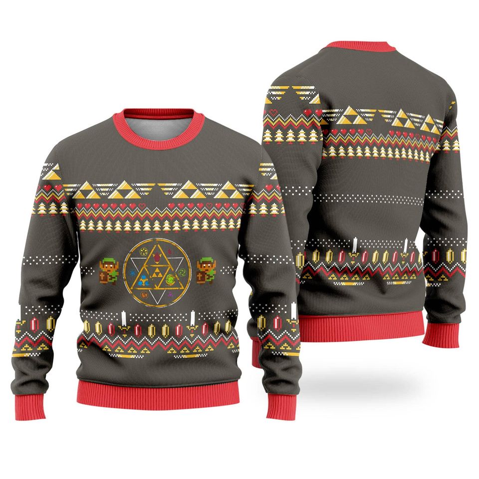 The Legend of Zelda Ugly Christmas Sweater, Zelda Rubies Xmas Sweater