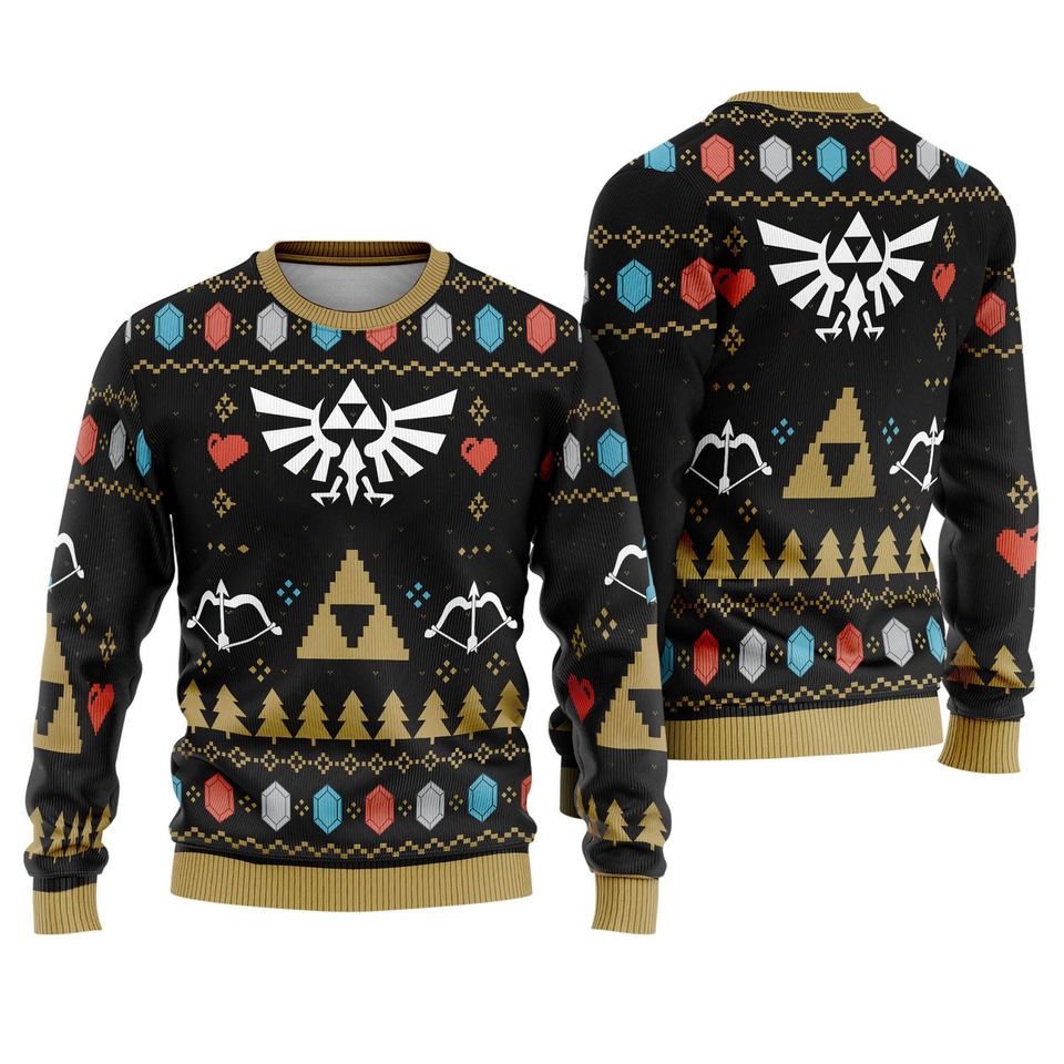 The Legend of Zelda Ugly Christmas Sweatshirt,Princess Zelda Link Impa Tingle