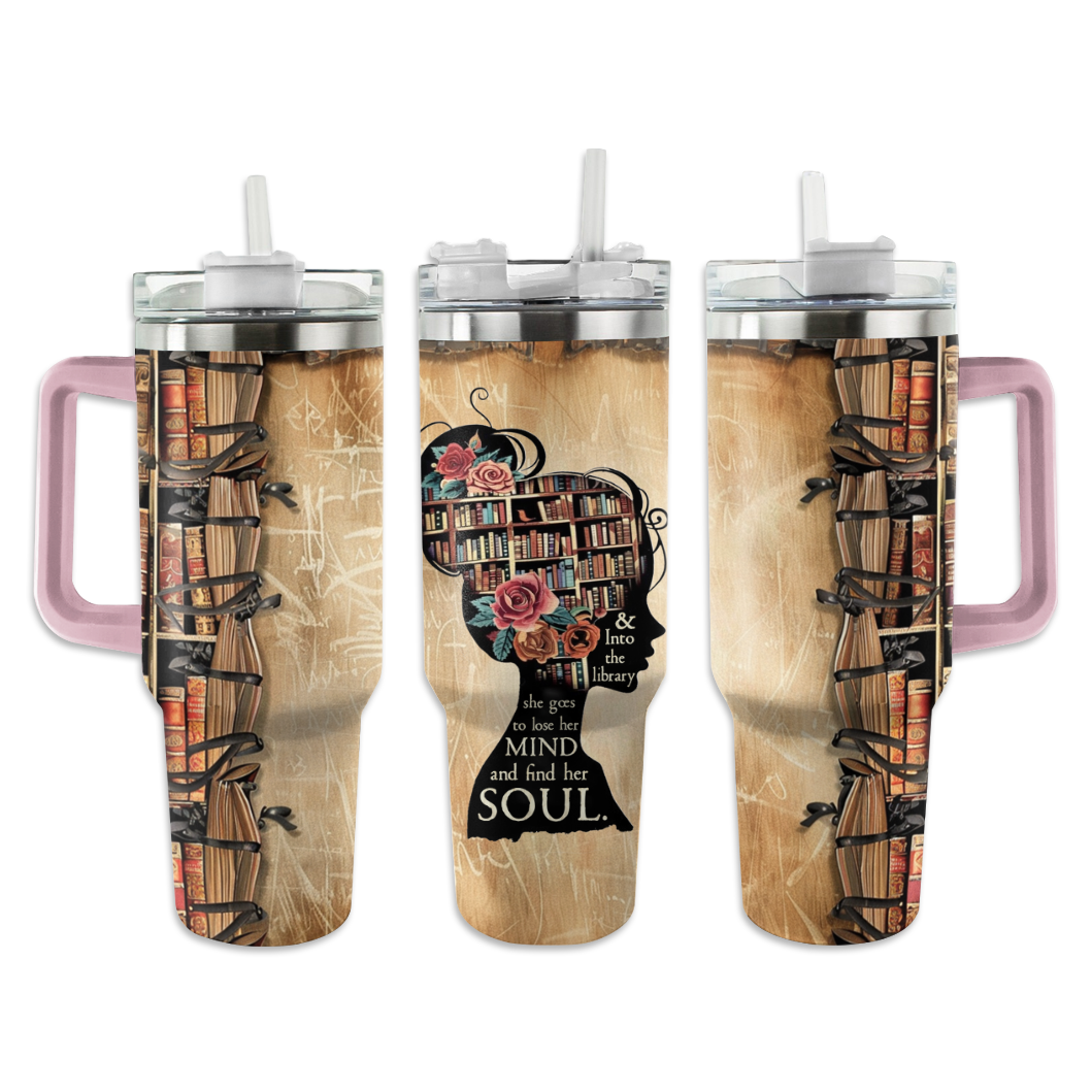 The Library Book Girl Custom Stanley Cup 40 oz 30 oz Tumbler With HandleTVC2301794