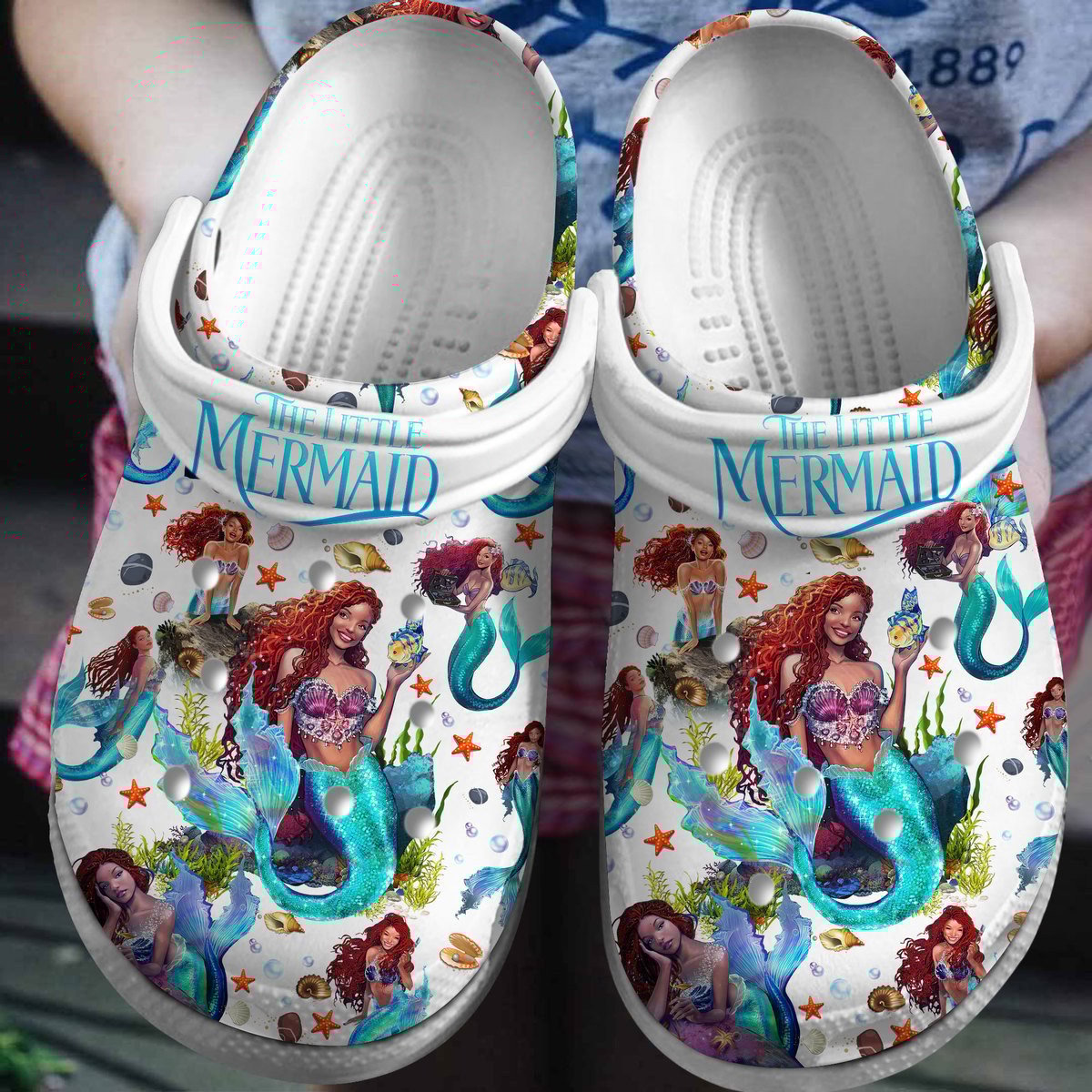 The Little Mermaid 2023 Disney Movie Crocs Crocband Clogs Shoes Comfortable For Men Women and Kids