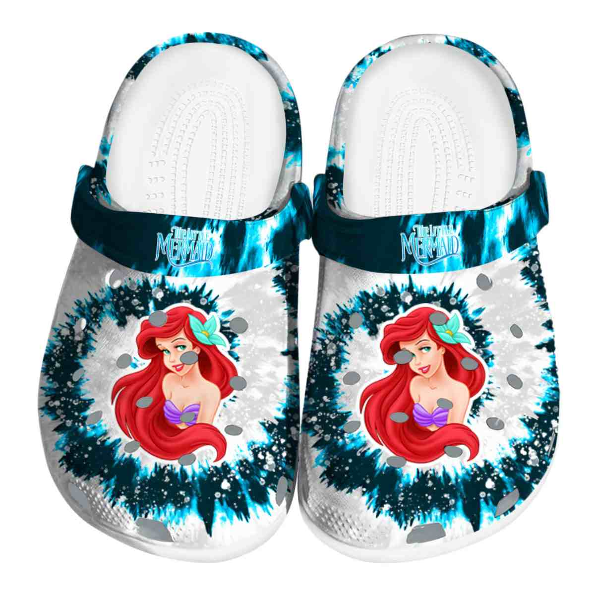 The Little Mermaid Cartoon Crocs Crocband Clogs Shoes Comfortable For Men Women and Kids