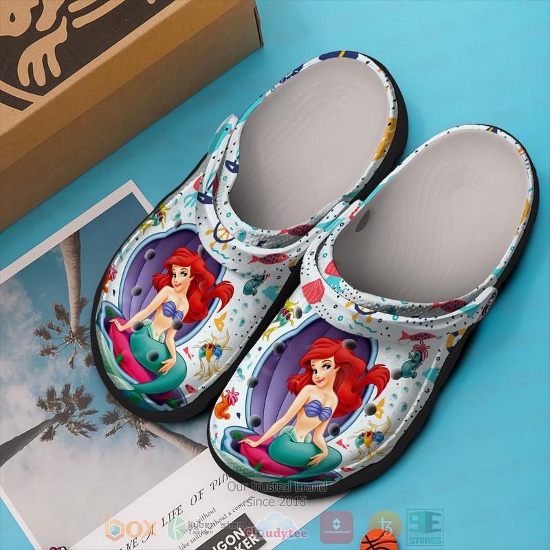 The Little Mermaid Cartoon Crocs Crocband Clogs Shoes Comfortable For Men Women and Kids