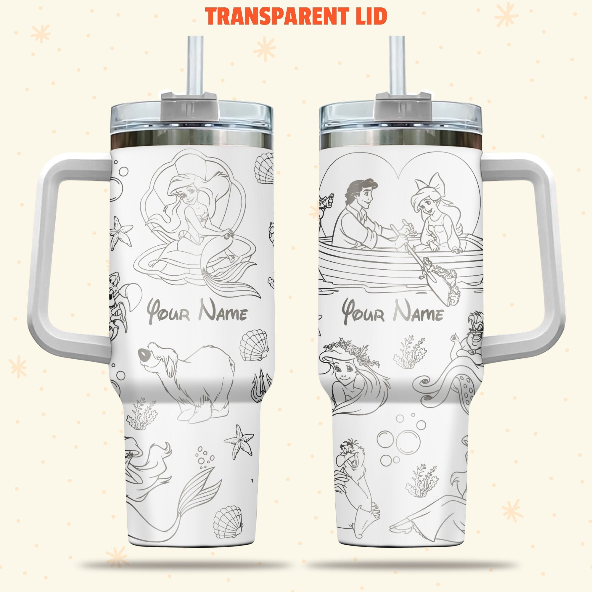 The Little Mermaid Disney Cartoon Custom Stanley Cup 40 oz 30 oz Tumbler With HandleTVC2301981