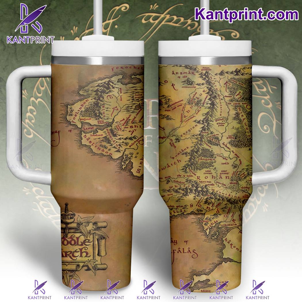 The Lord Of The Rings Map Movies Custom Stanley Cup 40 oz 30 oz Tumbler With HandleTVC2301234