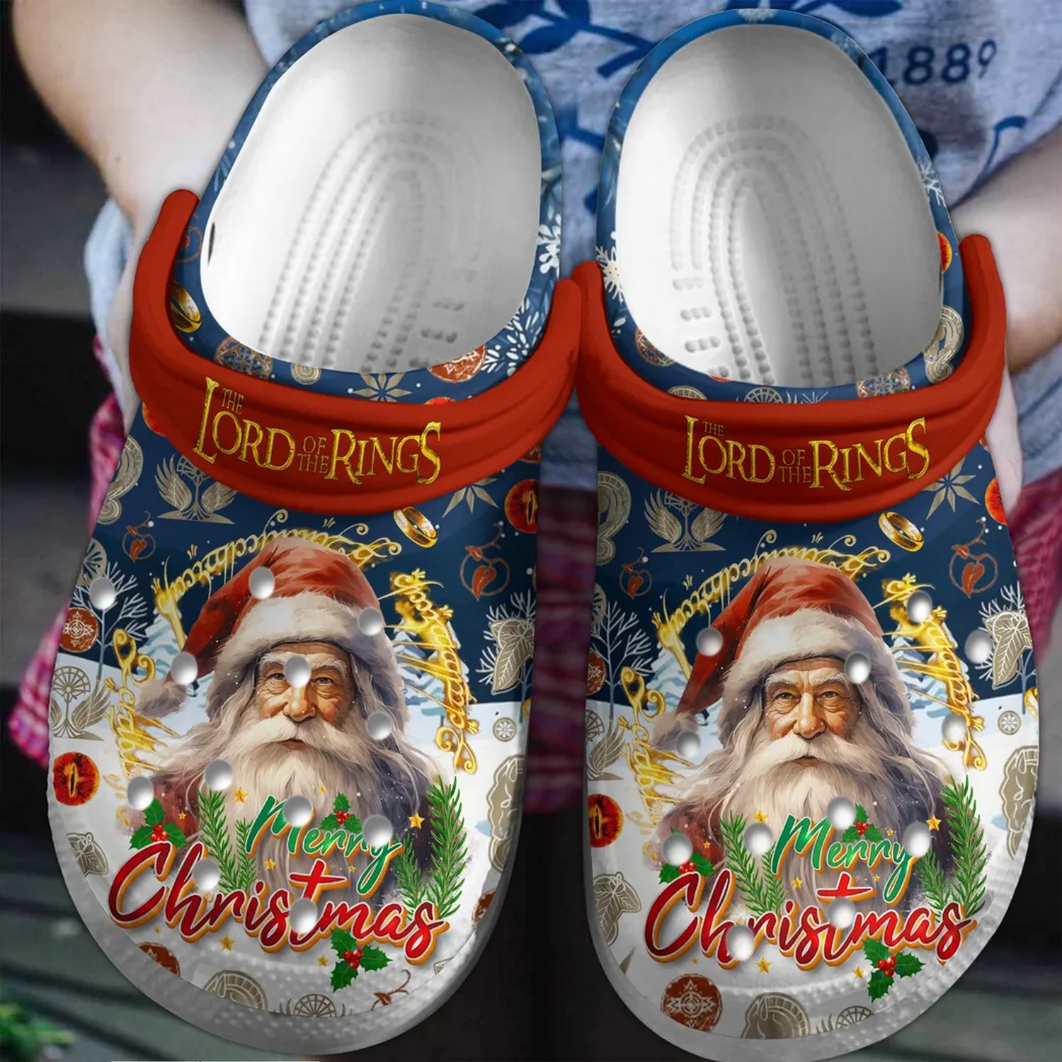 The Lord Of The Rings Movie Christmas Crocs Crocband Clogs Shoes Comfortable For Men Women and Kids