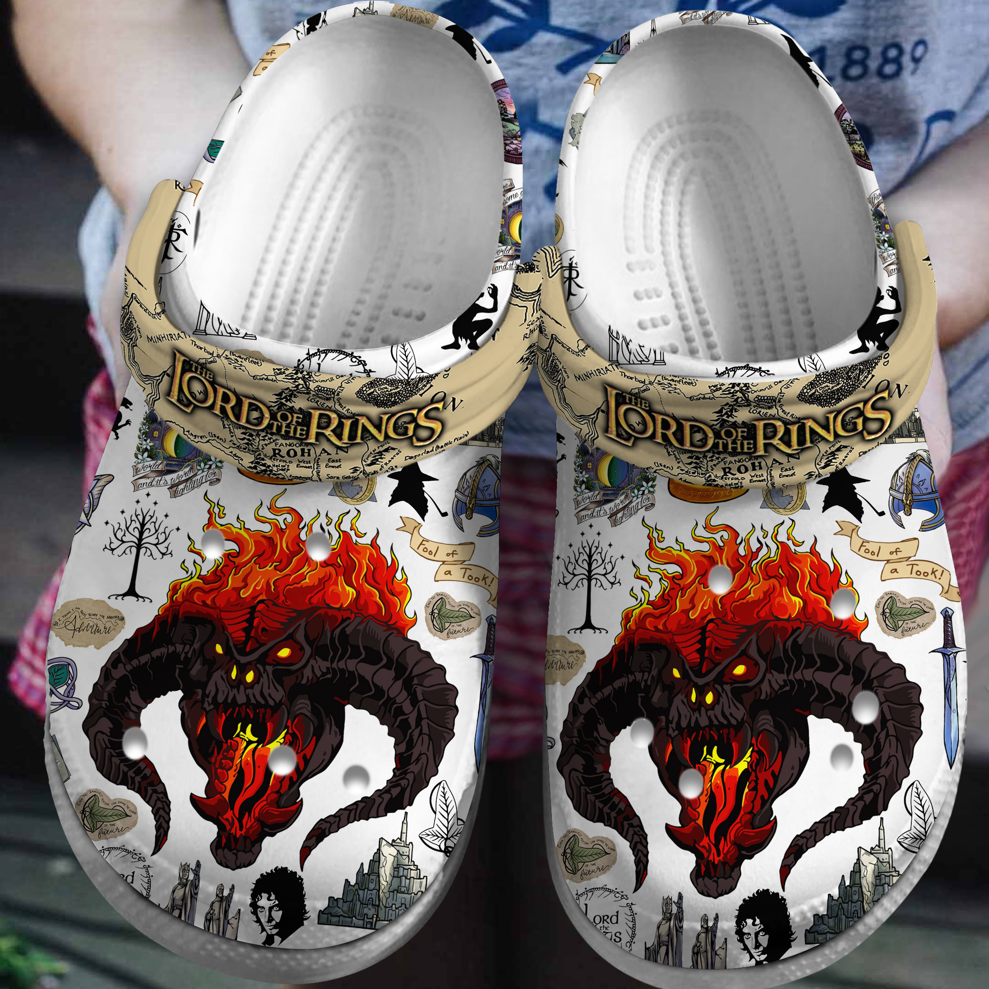 The Lord Of The Rings Movie Crocs Crocband Clogs Shoes Comfortable For Men Women and Kids