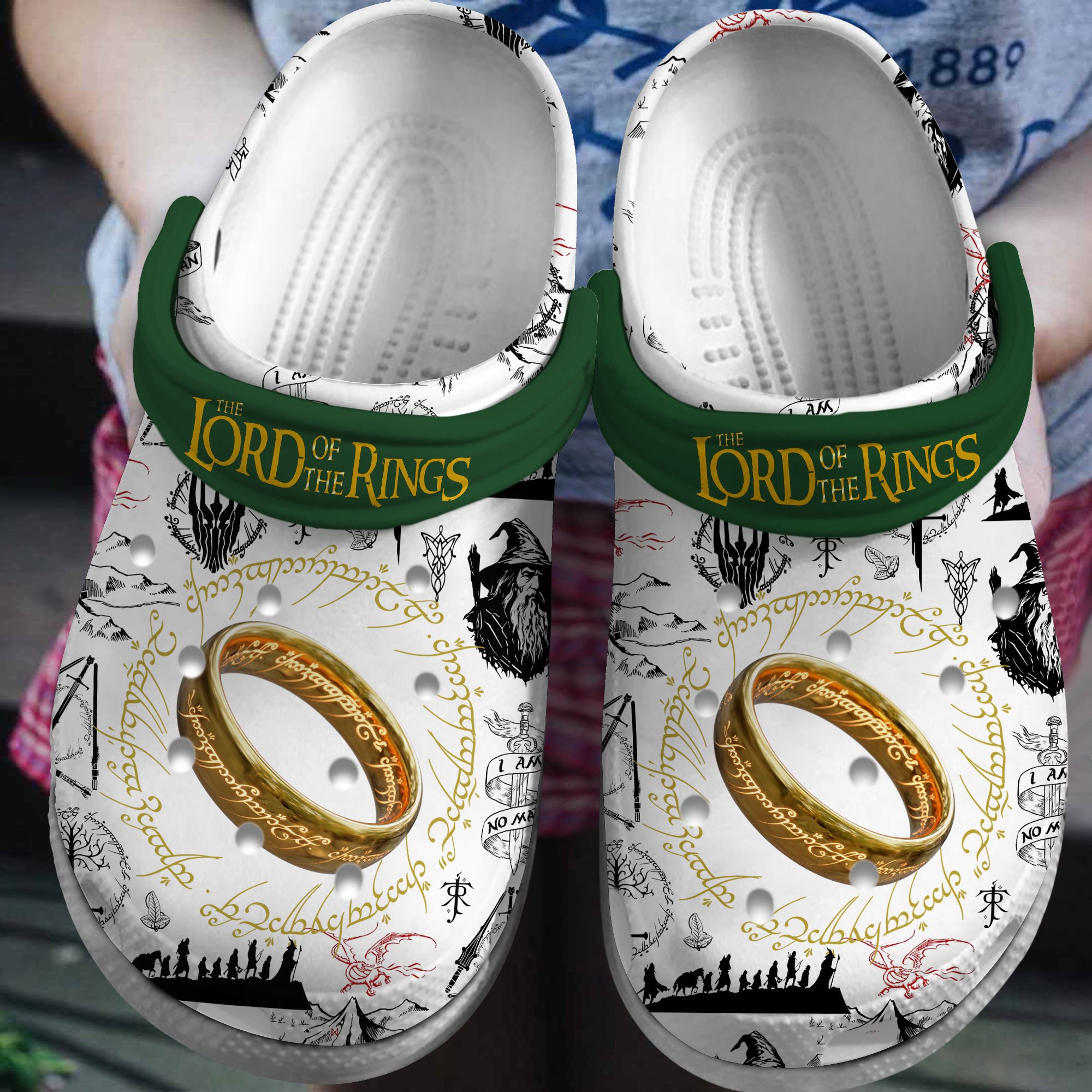 The Lord Of The Rings Movie Crocs Crocband Clogs Shoes Comfortable For Men Women and Kids