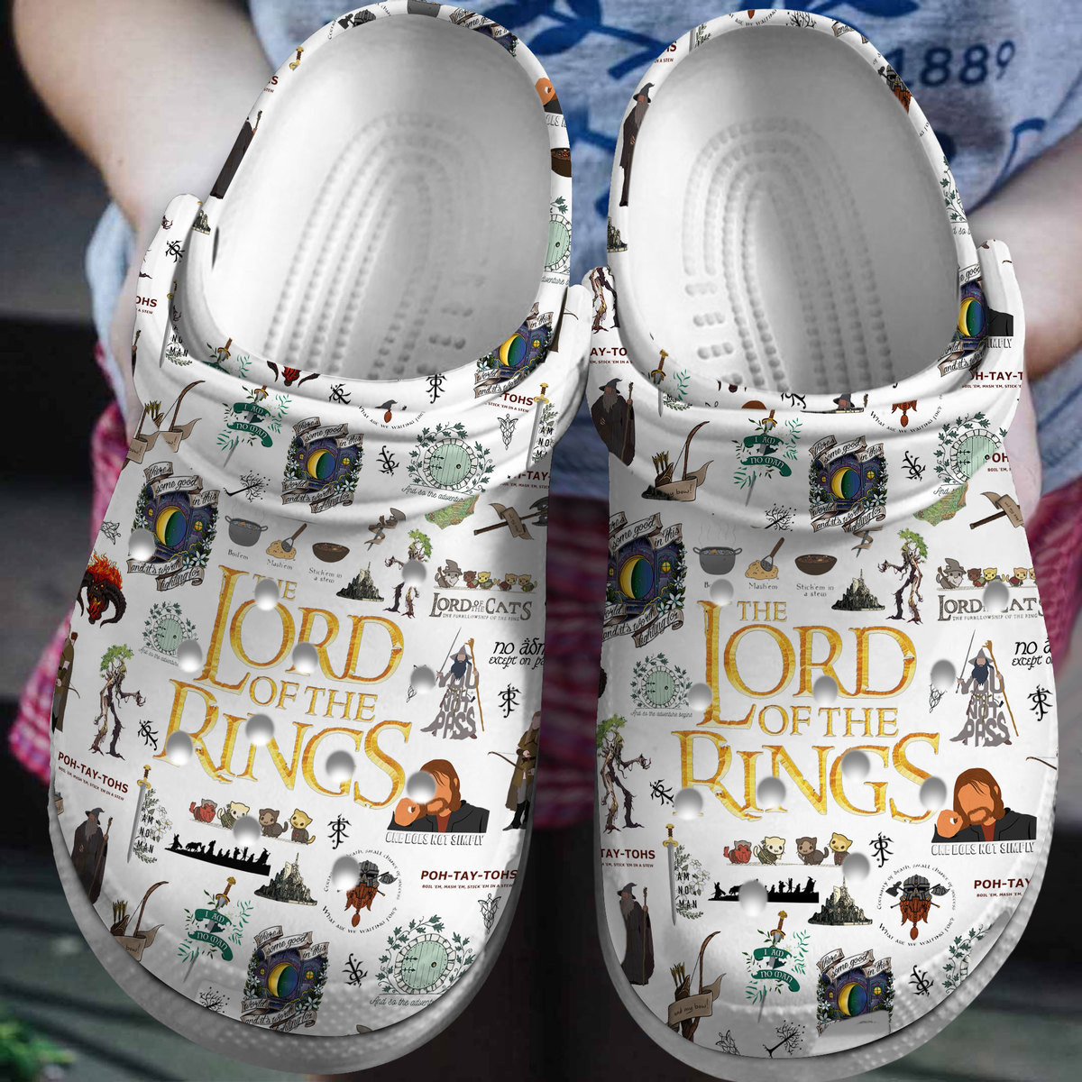 The Lord Of The Rings Movie Crocs Crocband Clogs Shoes Comfortable For Men Women and Kids