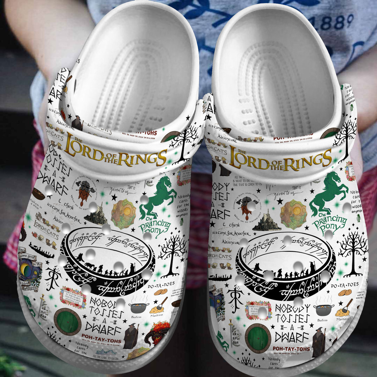 The Lord Of The Rings Music Crocs Crocband Clogs Shoes Comfortable For Men Women and Kids