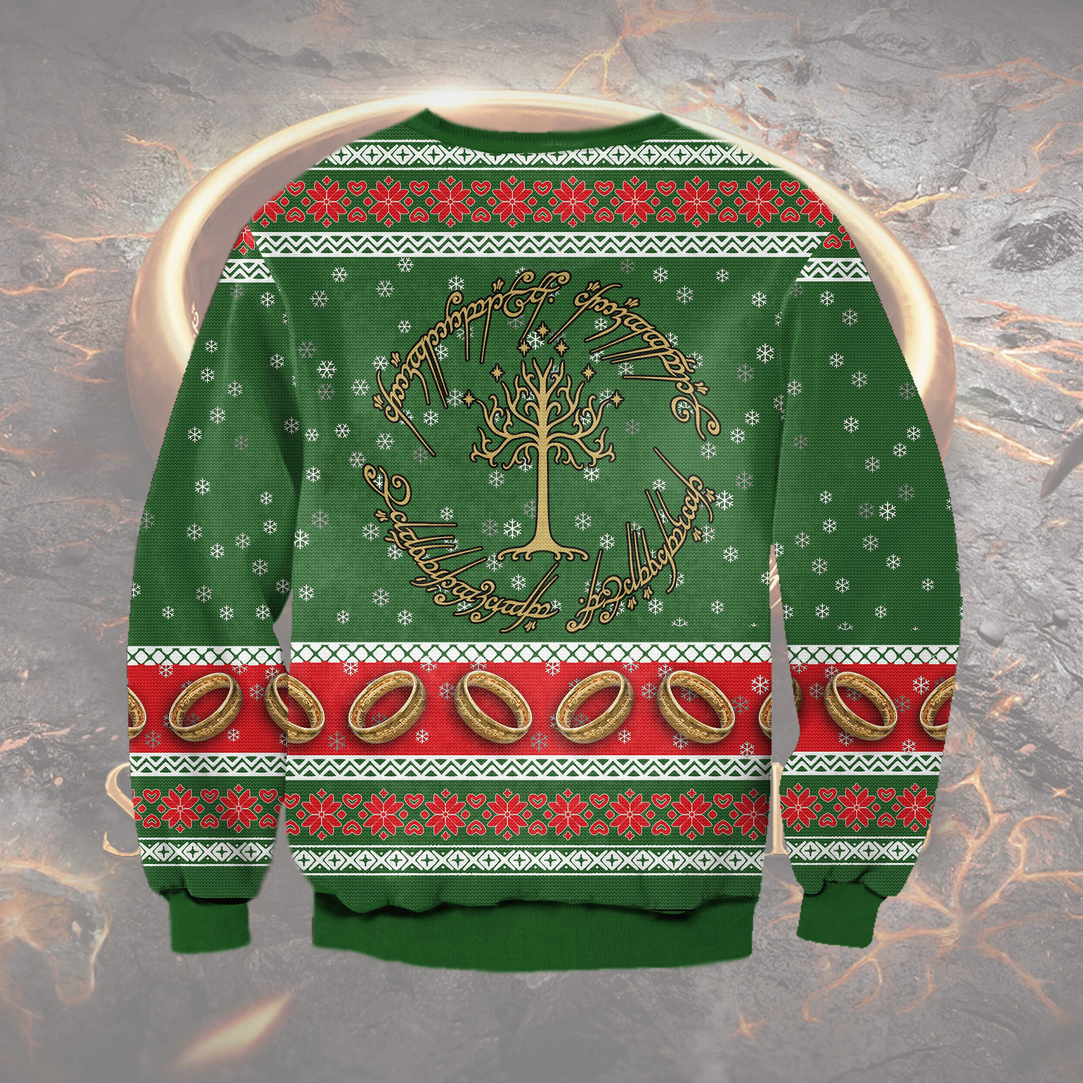 The Lord Of The Rings Ugly Christmas Sweater Adult 3D Funny Matching for family 02 - Image 2